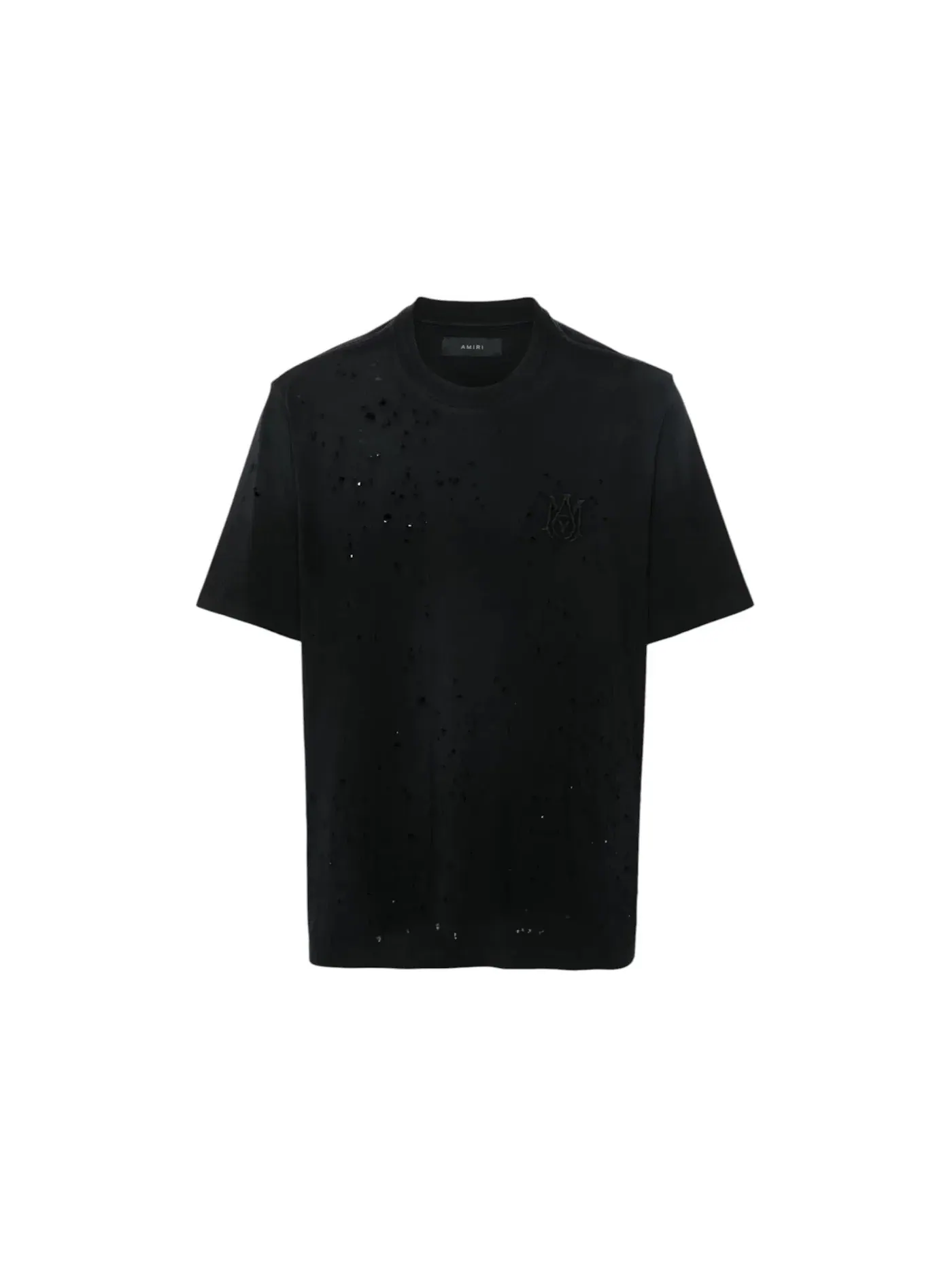 Мужская футболка с принтом AMIRI Ma Shotgun Embroidered Tee — изображение 1 из 1, черный