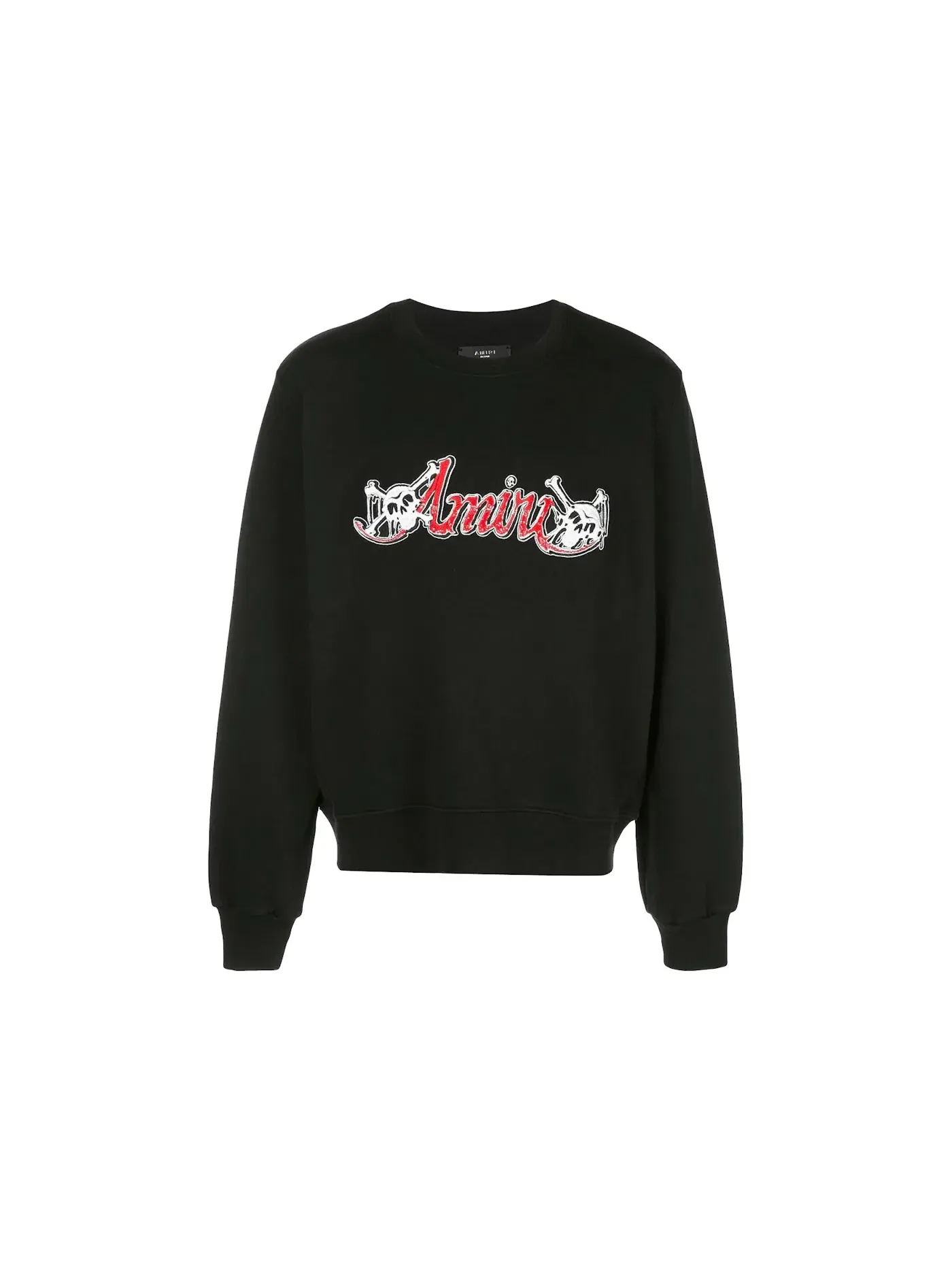 Мужской свитшот с длинным рукавом Crewneck AMIRI — изображение 1 из 1, черный