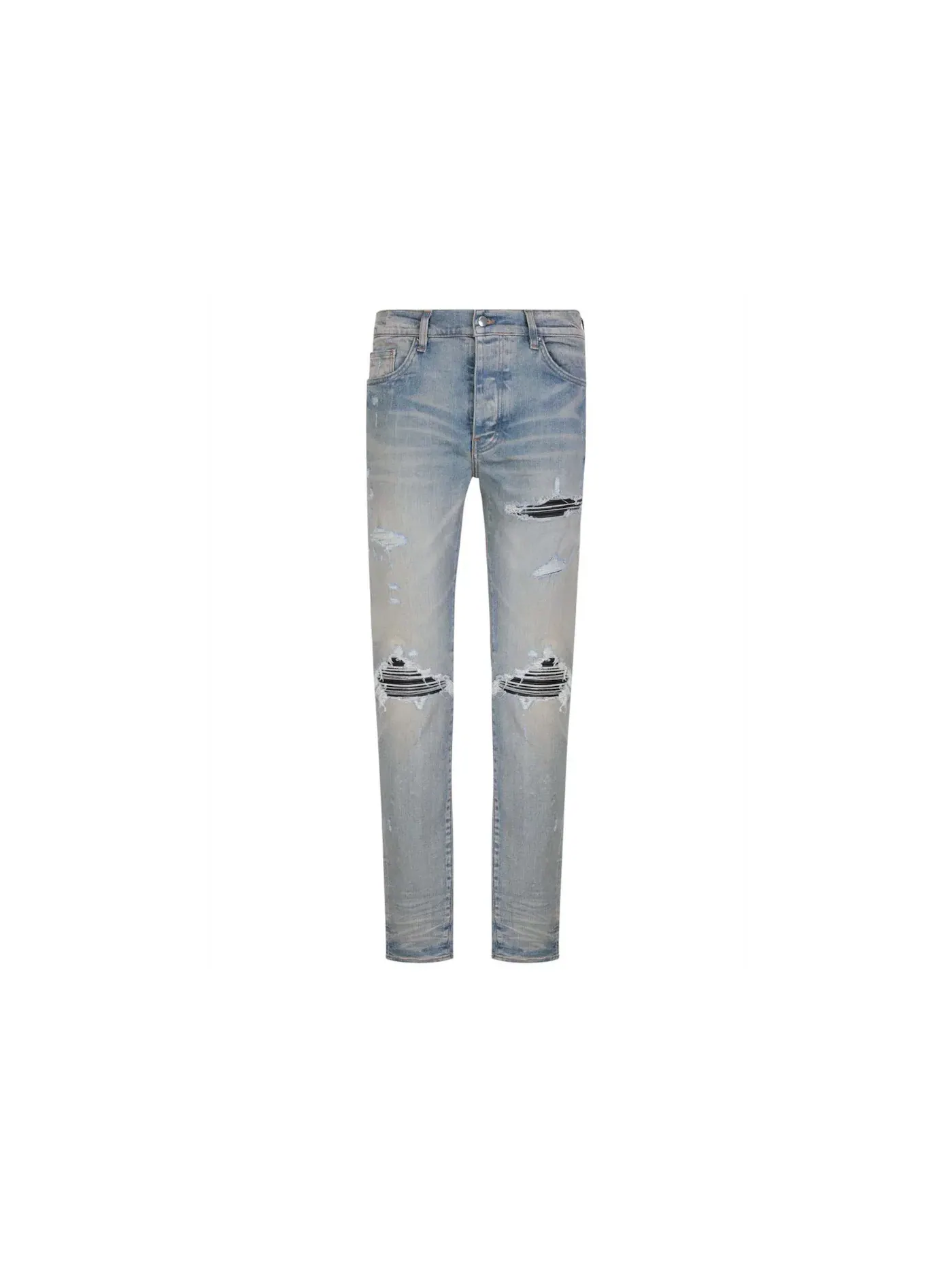 Мужские джинсы с потертостями AMIRI MX1 Jeans — изображение 1 из 2, индиго