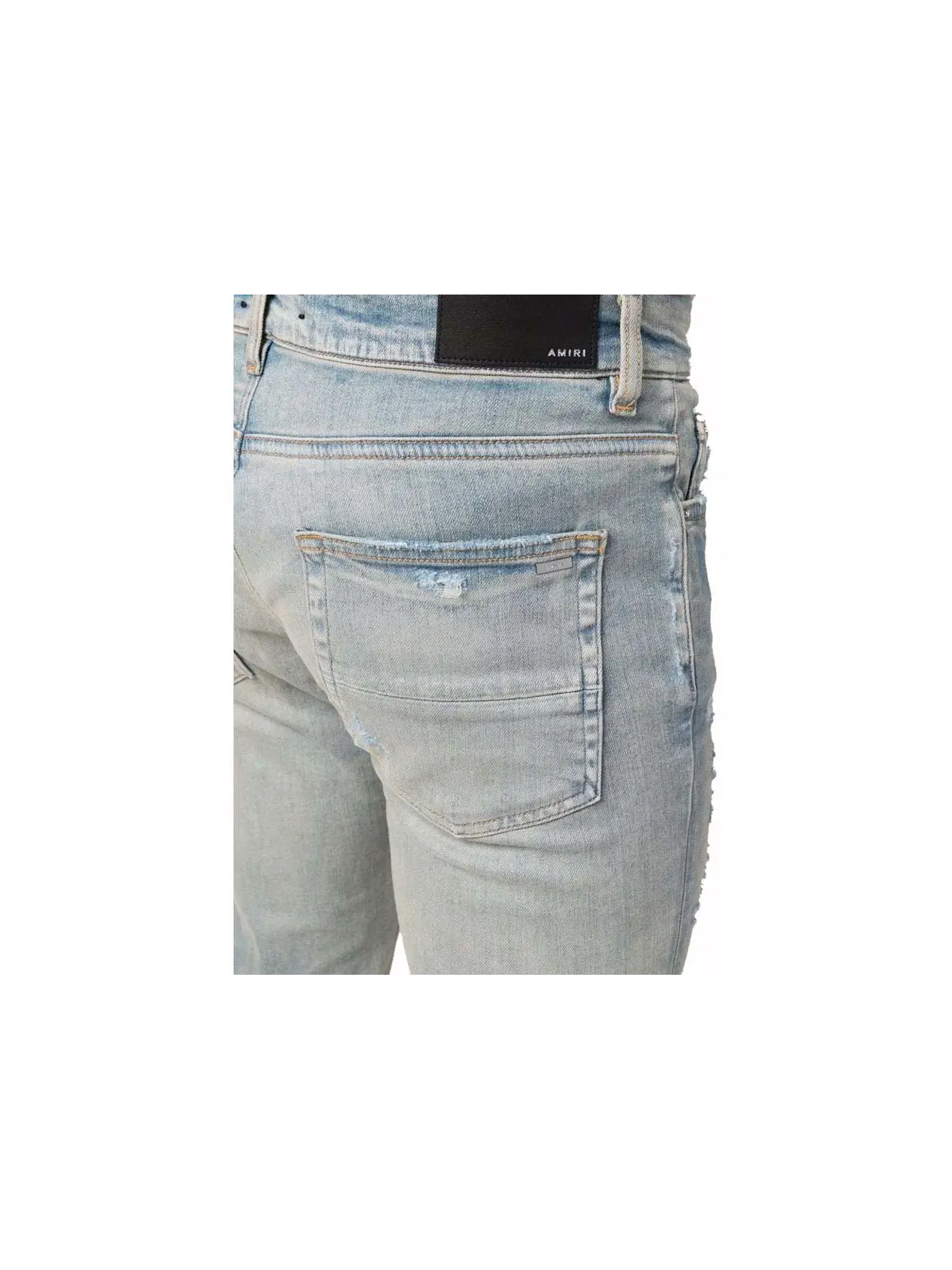 Мужские джинсы с потертостями AMIRI MX1 Jeans — изображение 2 из 2, индиго