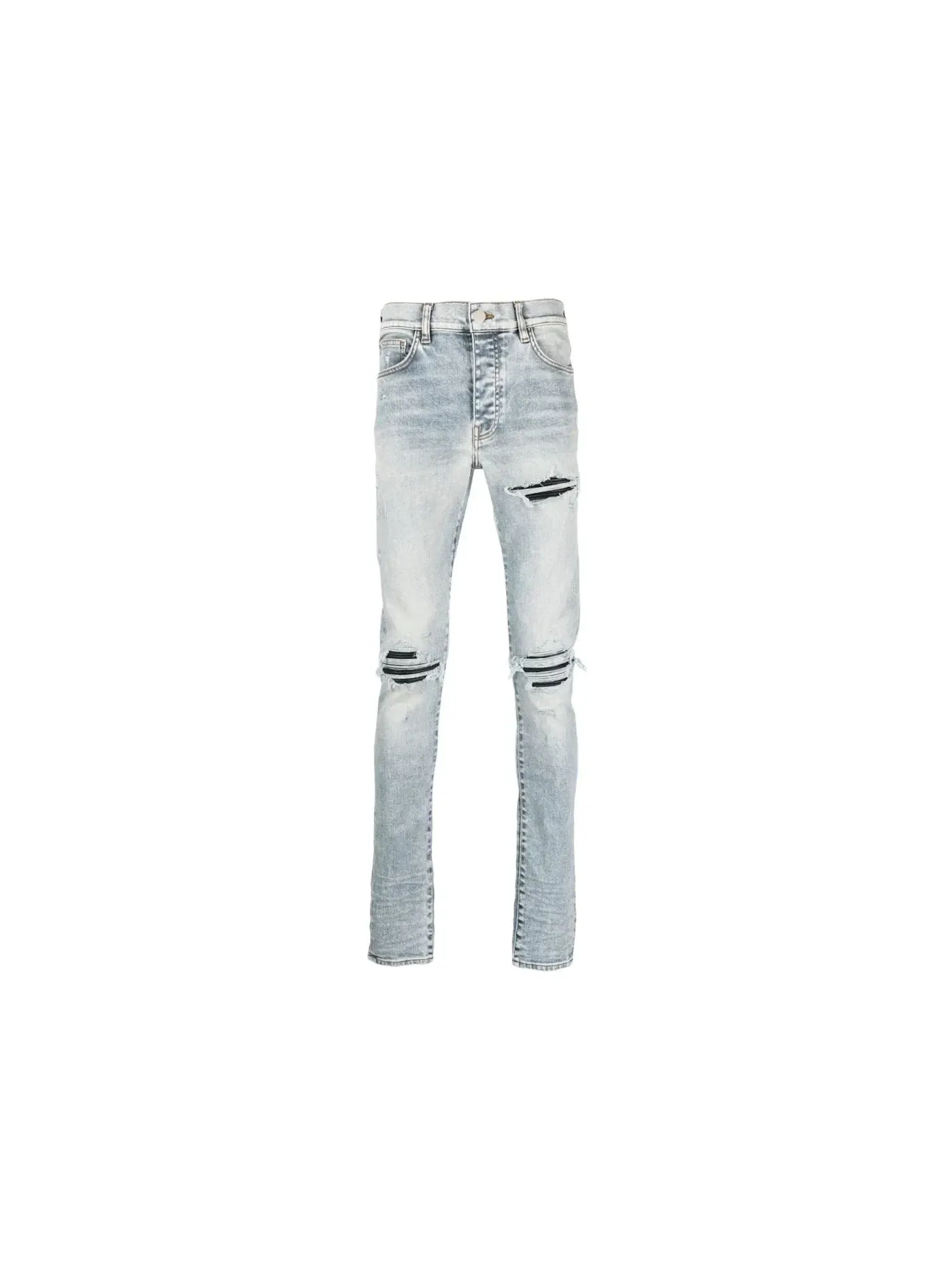 Мужские джинсы с потертостями AMIRI MX1 Stone — изображение 1 из 1, синий