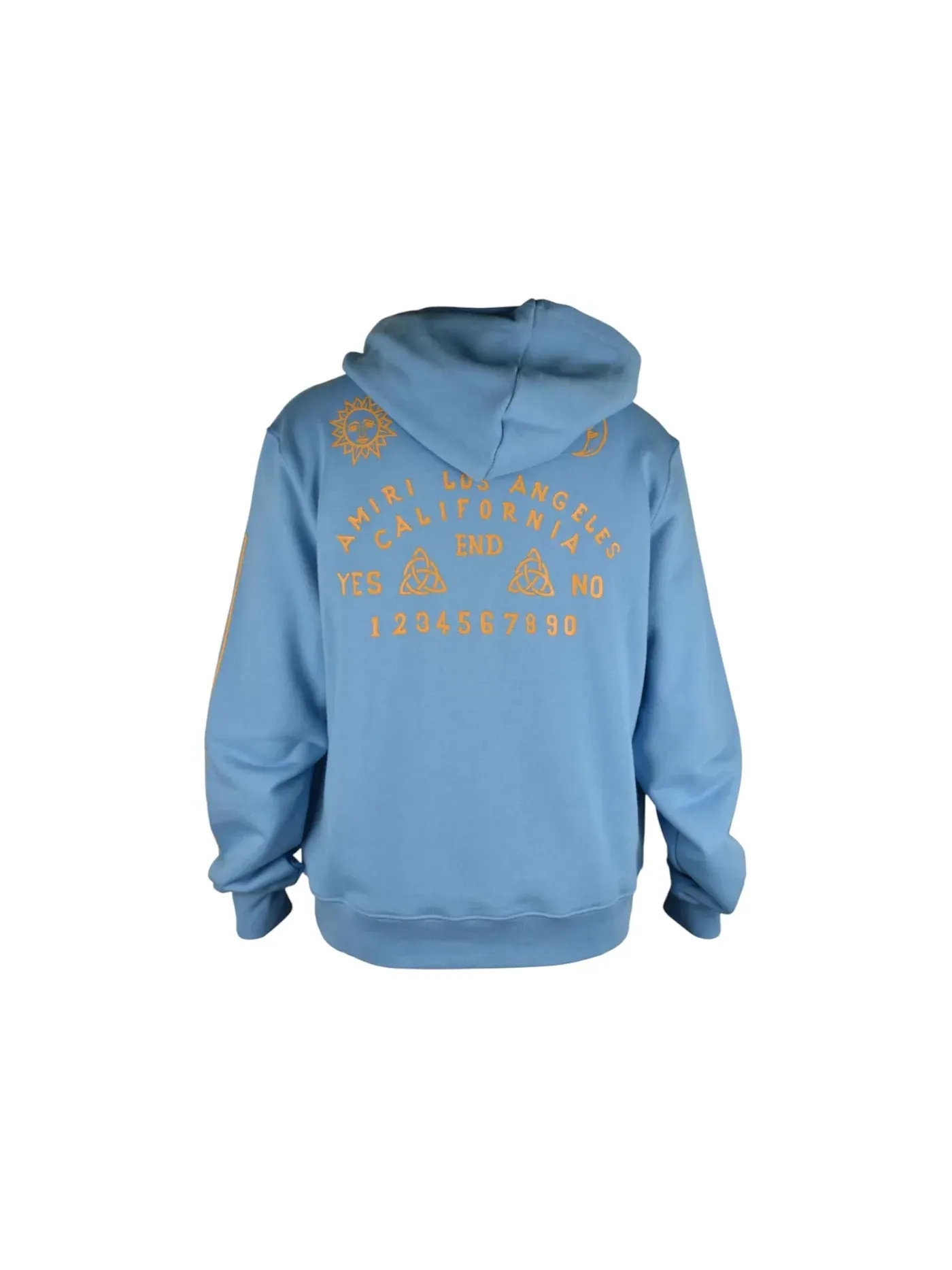 Мужская худи с принтом AMIRI Hoodie — изображение 2 из 2, синий/желтый