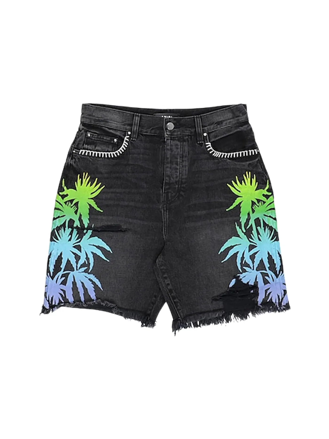 Мужские шорты из денима Palm AMIRI — изображение 1 из 2, черный
