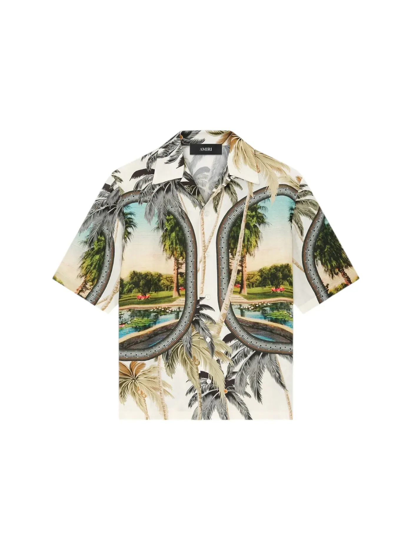 Мужская рубашка с принтом Paradise Bowling Shirt AMIRI — изображение 1 из 1, мульти