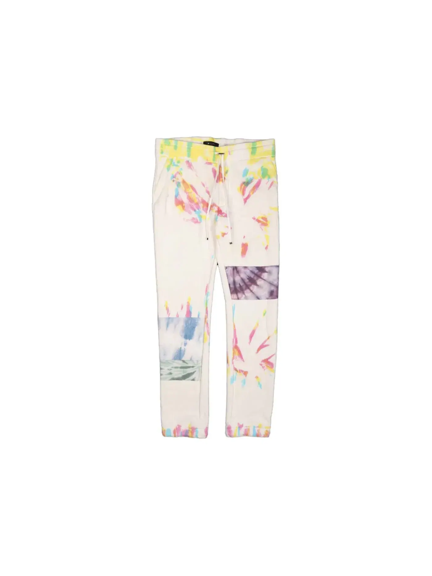 Мужские спортивные штаны с принтом Patchwork Tie Dye AMIRI — изображение 1 из 2, белый мульти