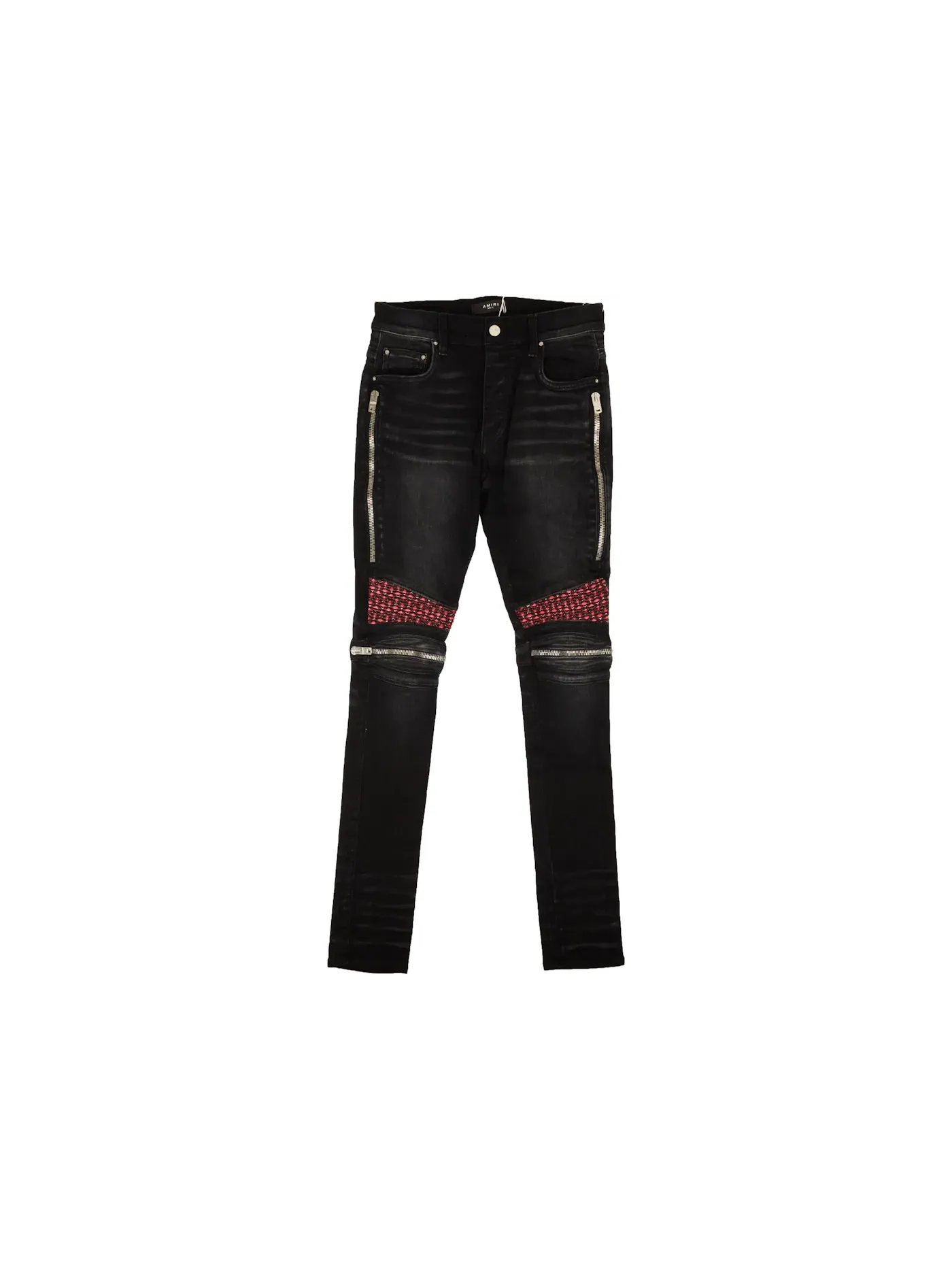 Мужские джинсы скинни с вельветовой отделкой Jeans AMIRI — изображение 1 из 2, черный