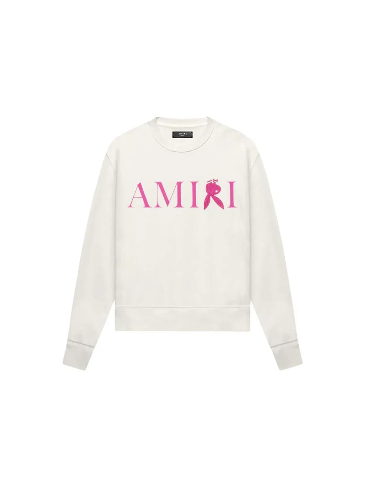 Мужской свитшот с круглым вырезом AMIRI, Blanc/Peacock — изображение 1 из 1