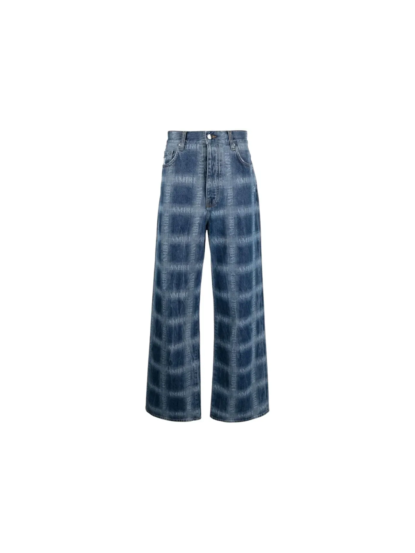 Мужские джинсы свободного кроя Shadow Plaid AMIRI — изображение 1 из 1, синий