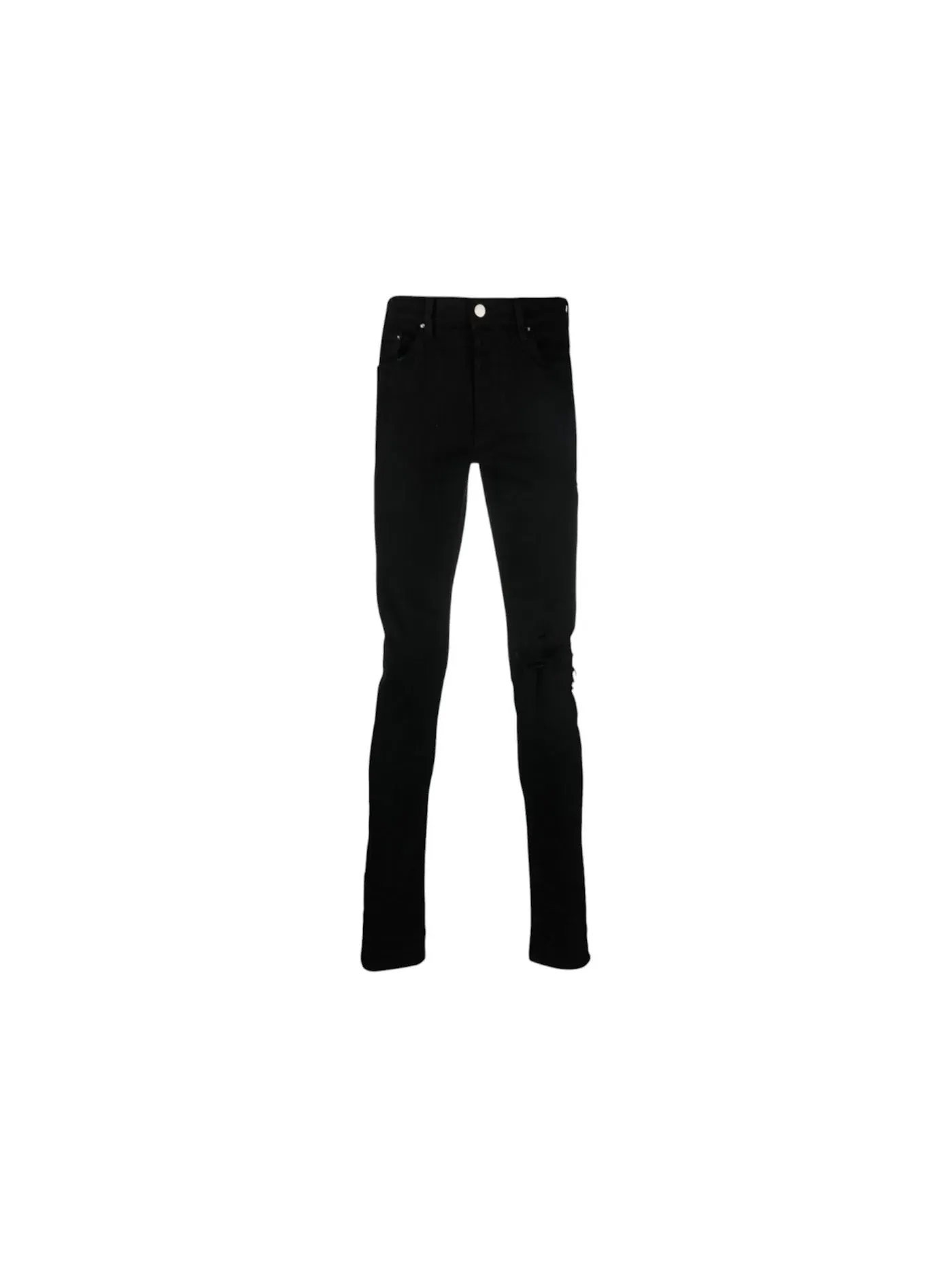 Мужские джинсы с разрывами Slim Fit AMIRI — изображение 1 из 1, черный