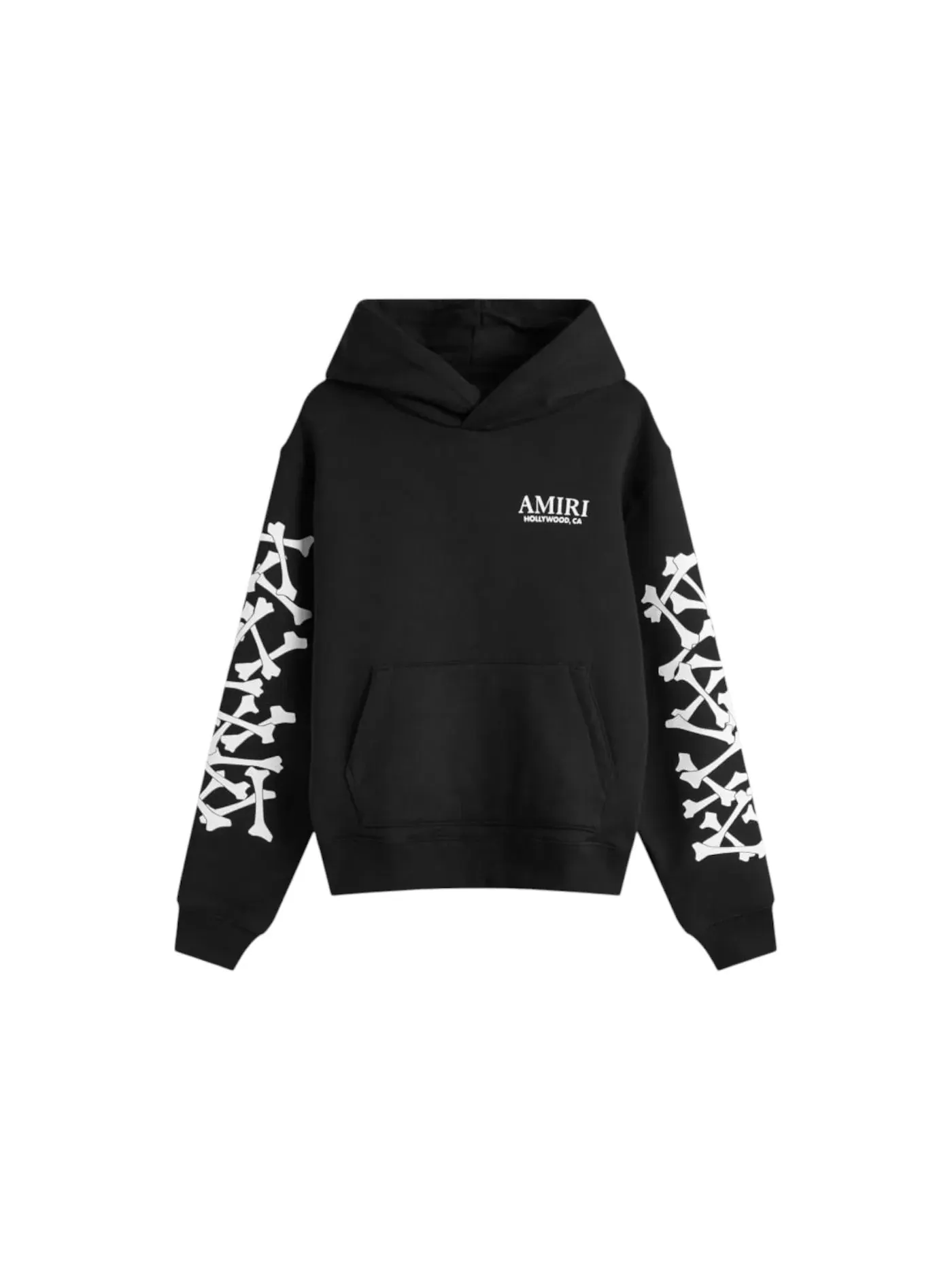 Мужской худи с принтом Stacked Bones AMIRI — изображение 1 из 1, черный/белый