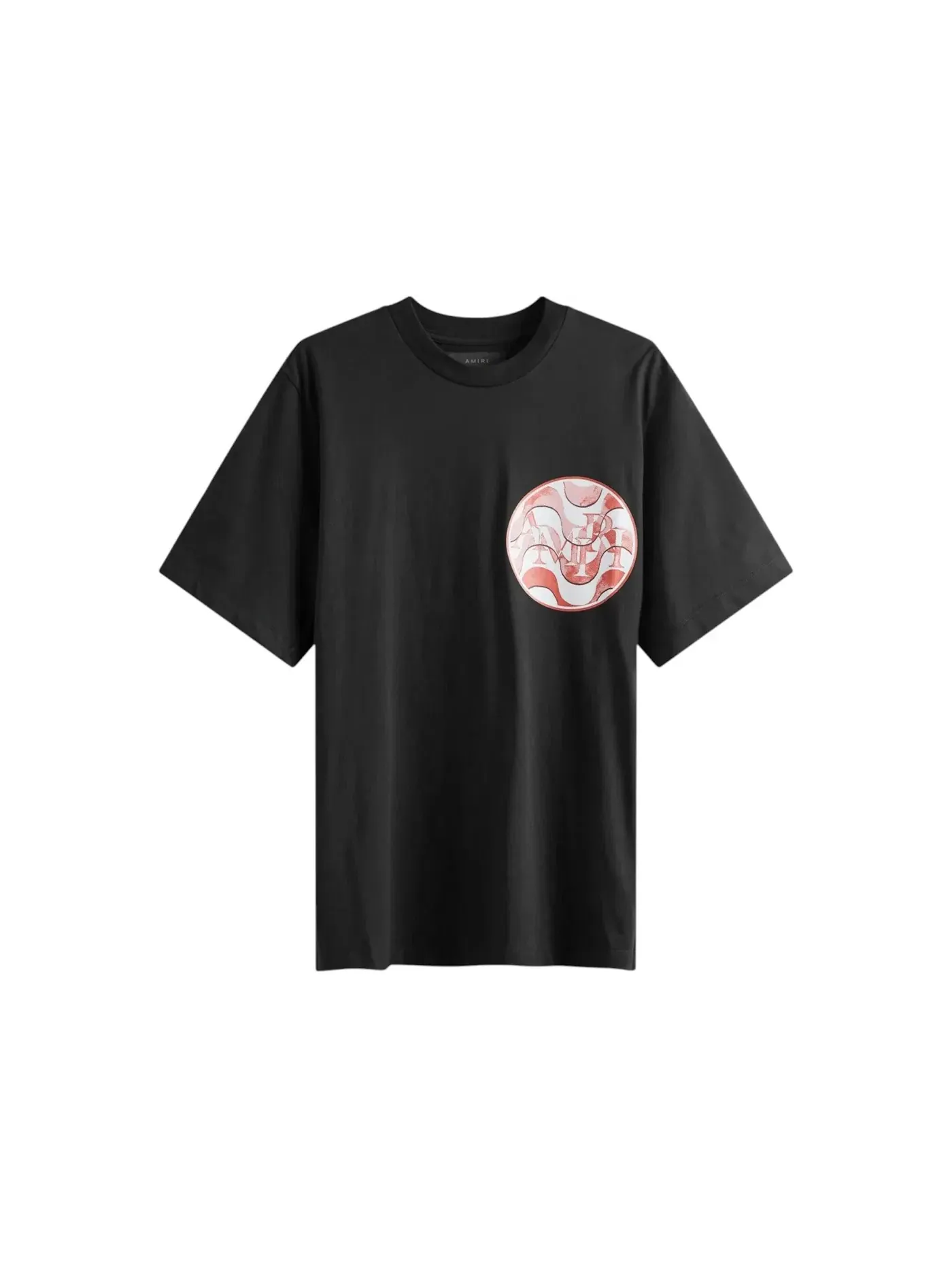 Мужская футболка с принтом AMIRI Tee — изображение 1 из 1, черный/красный