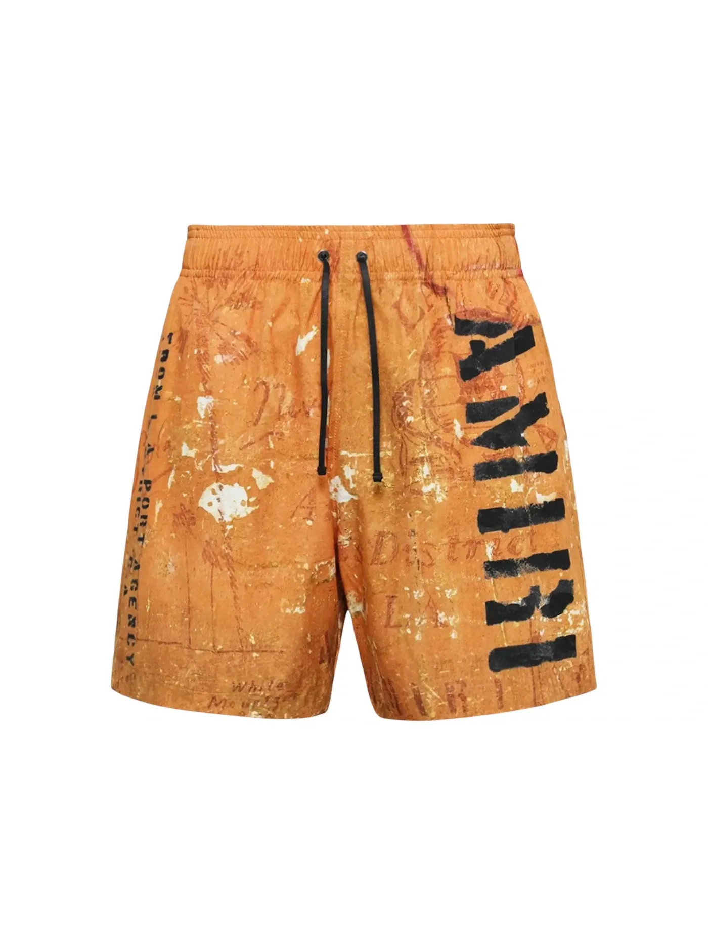 Мужские плавки с трафаретным принтом Swim Shorts AMIRI — изображение 1 из 1, оранжевый