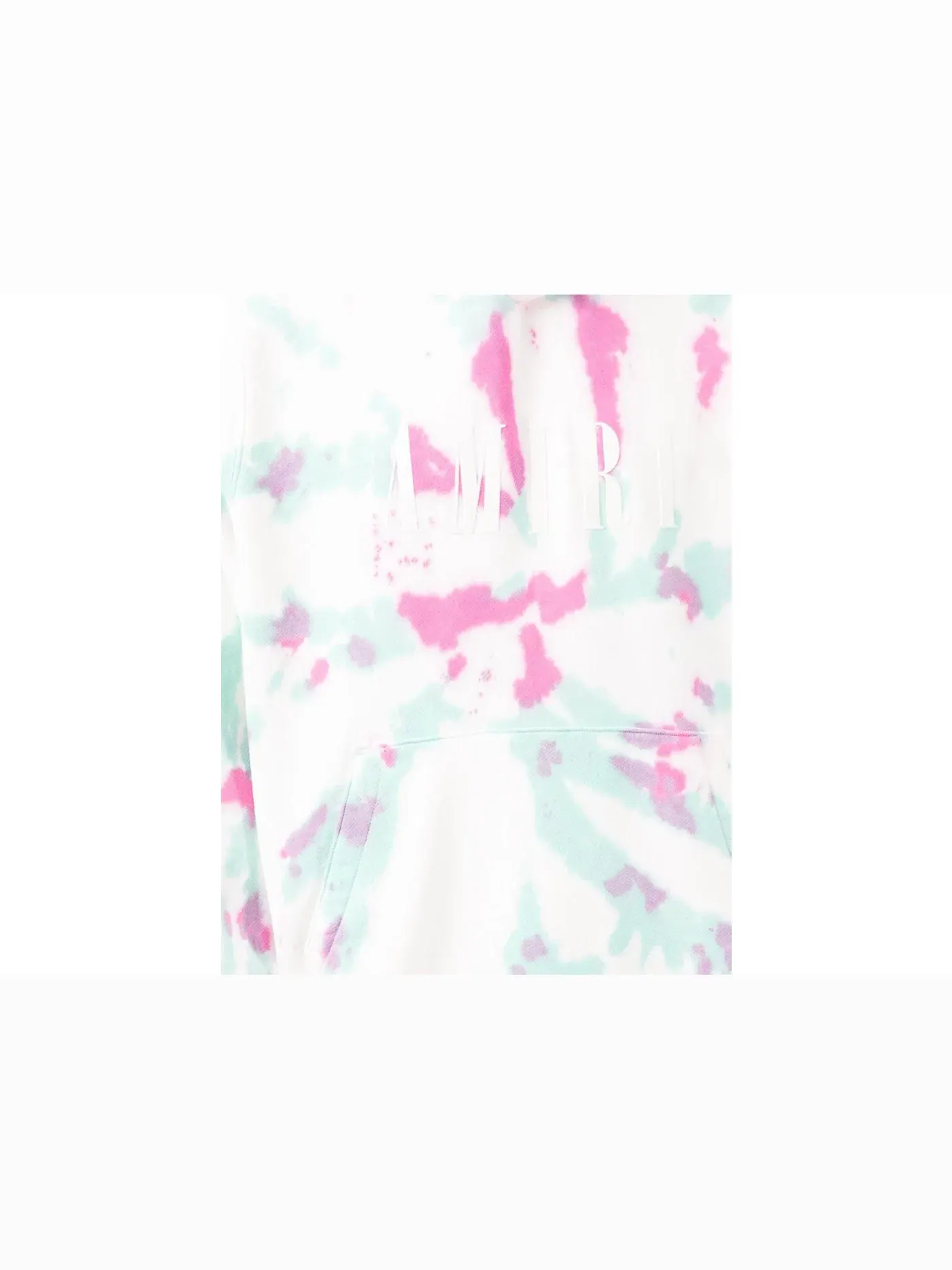 Мужская худи с принтом Tie Dye AMIRI — изображение 2 из 2, белый/зеленый/розовый