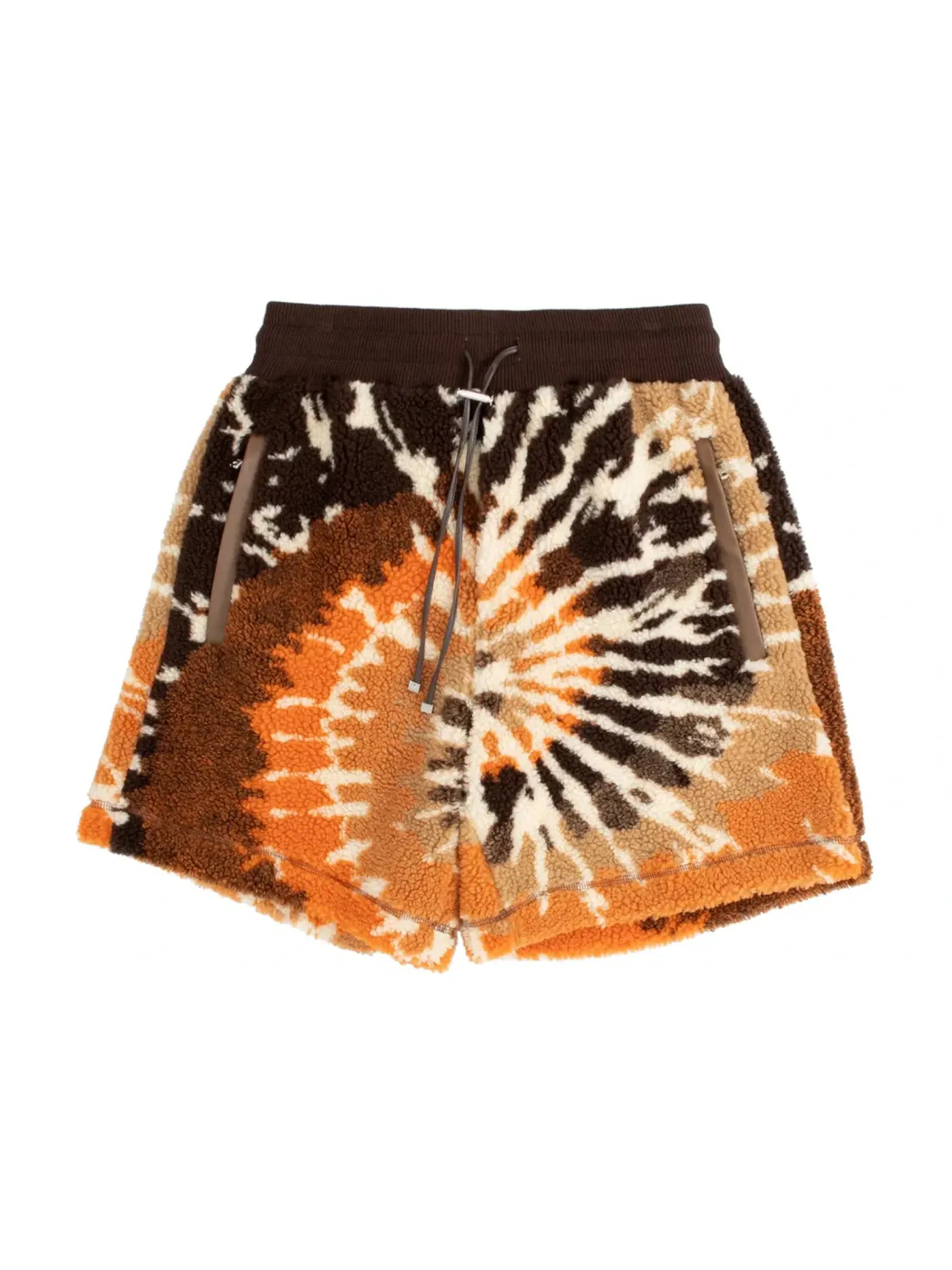 Мужские шорты с принтом Tie Dye из флиса AMIRI — изображение 1 из 1, оранжевый/черный