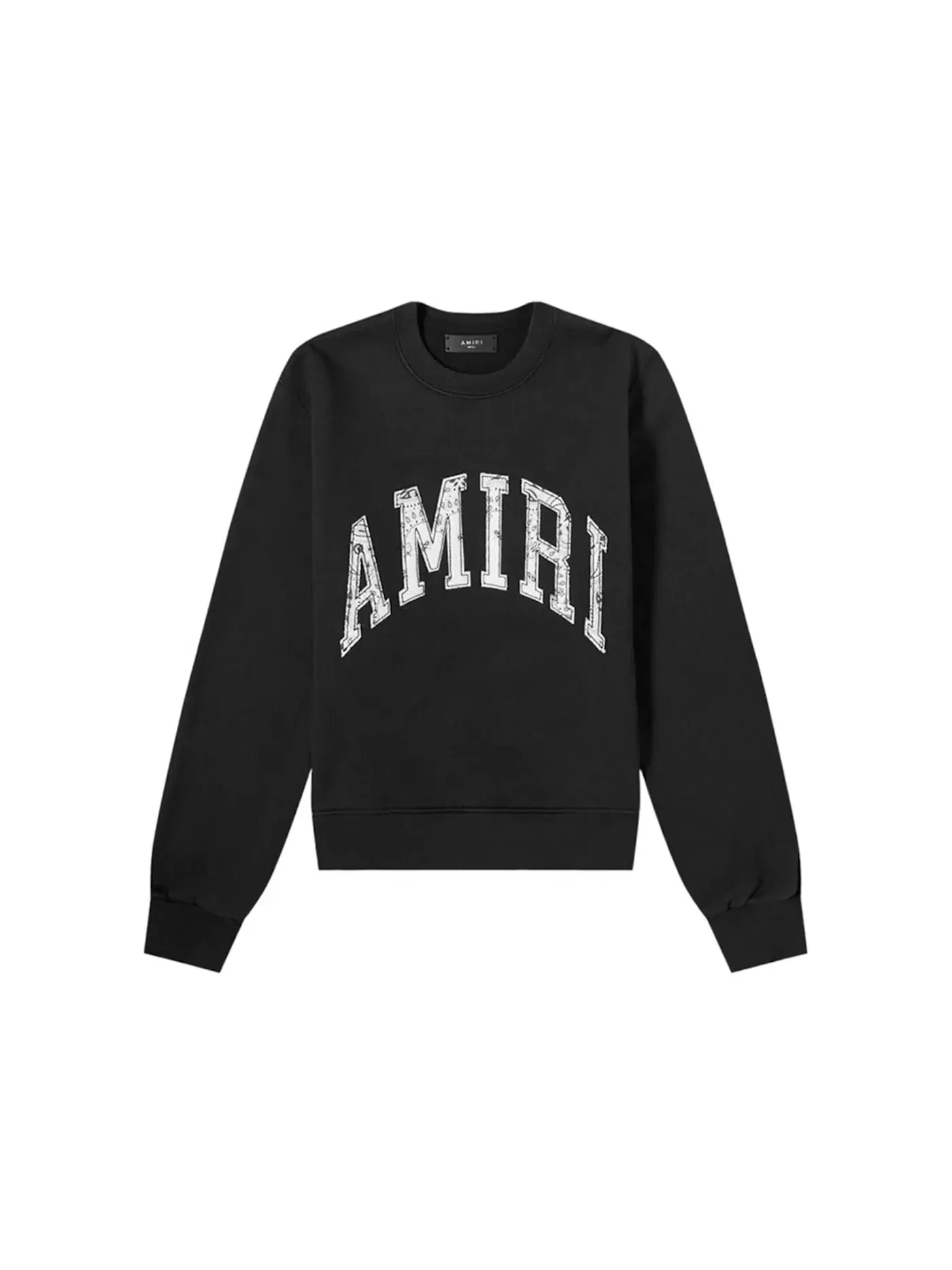Мужской свитшот с принтом Crewneck AMIRI — изображение 1 из 1, черный