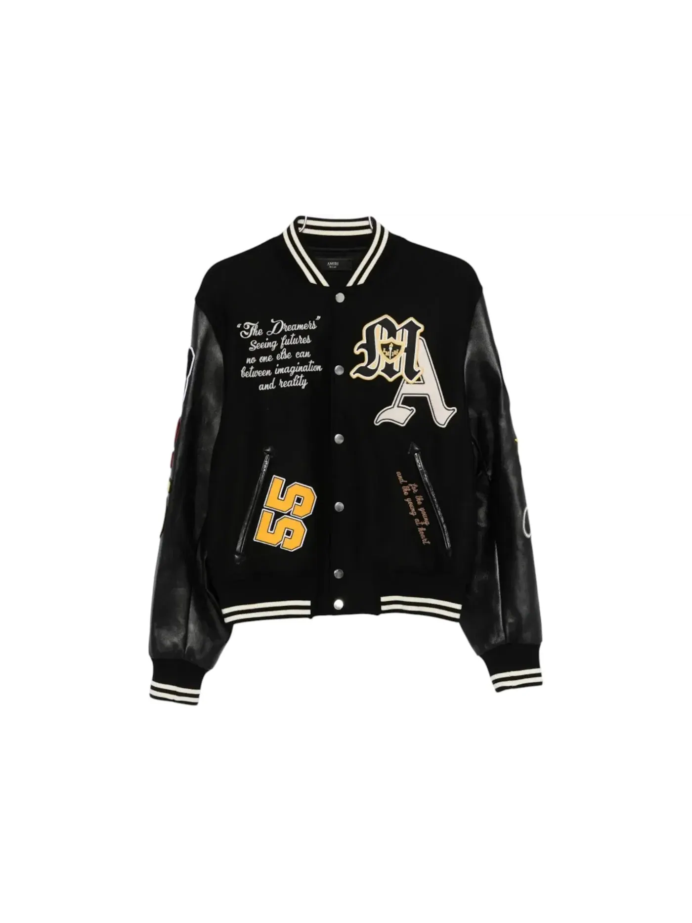 Мужская куртка с принтом Varsity Patch Jacket AMIRI — изображение 1 из 1, черный