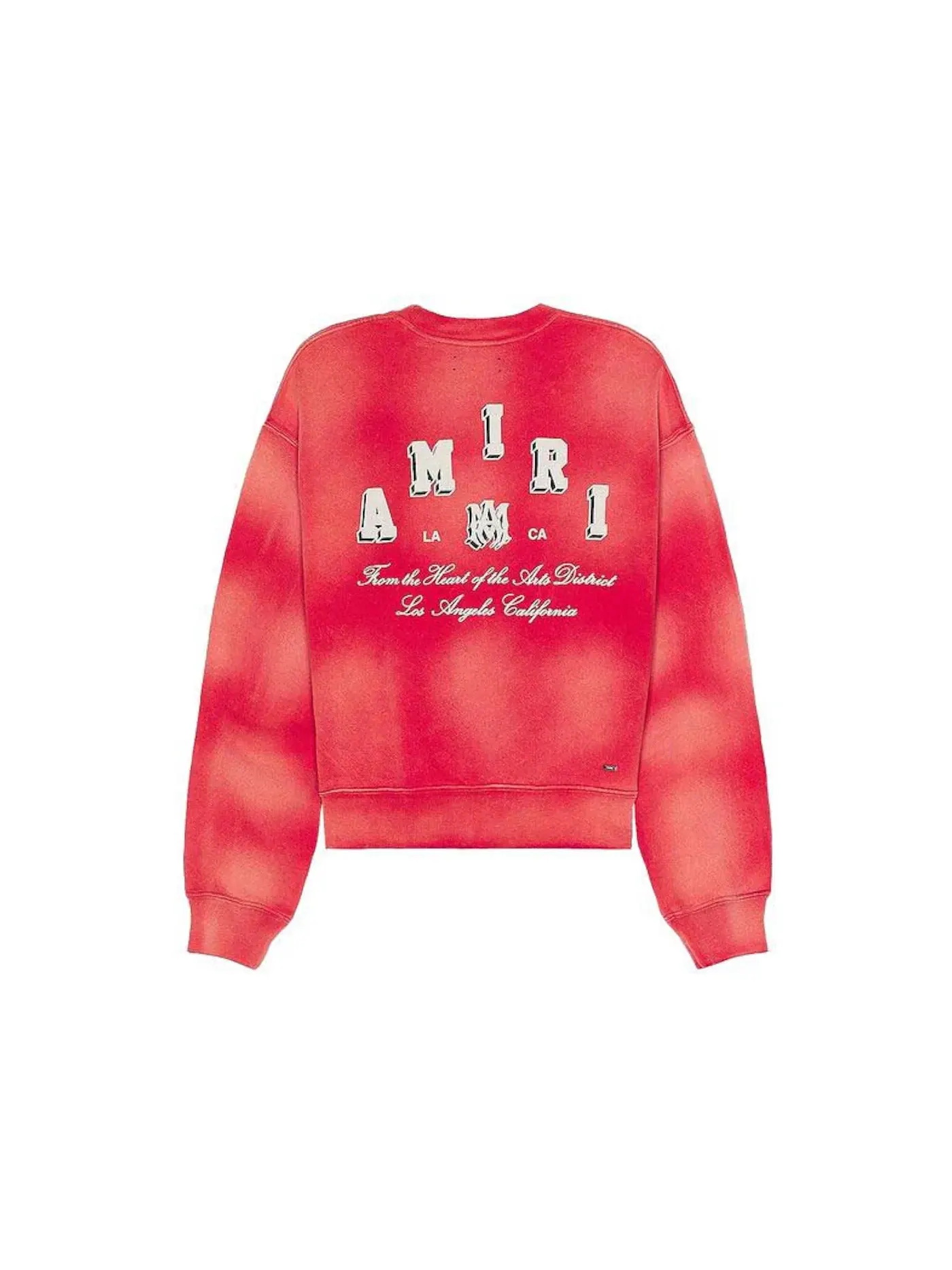 Мужской свитшот с принтом Crewneck AMIRI — изображение 2 из 2, красный