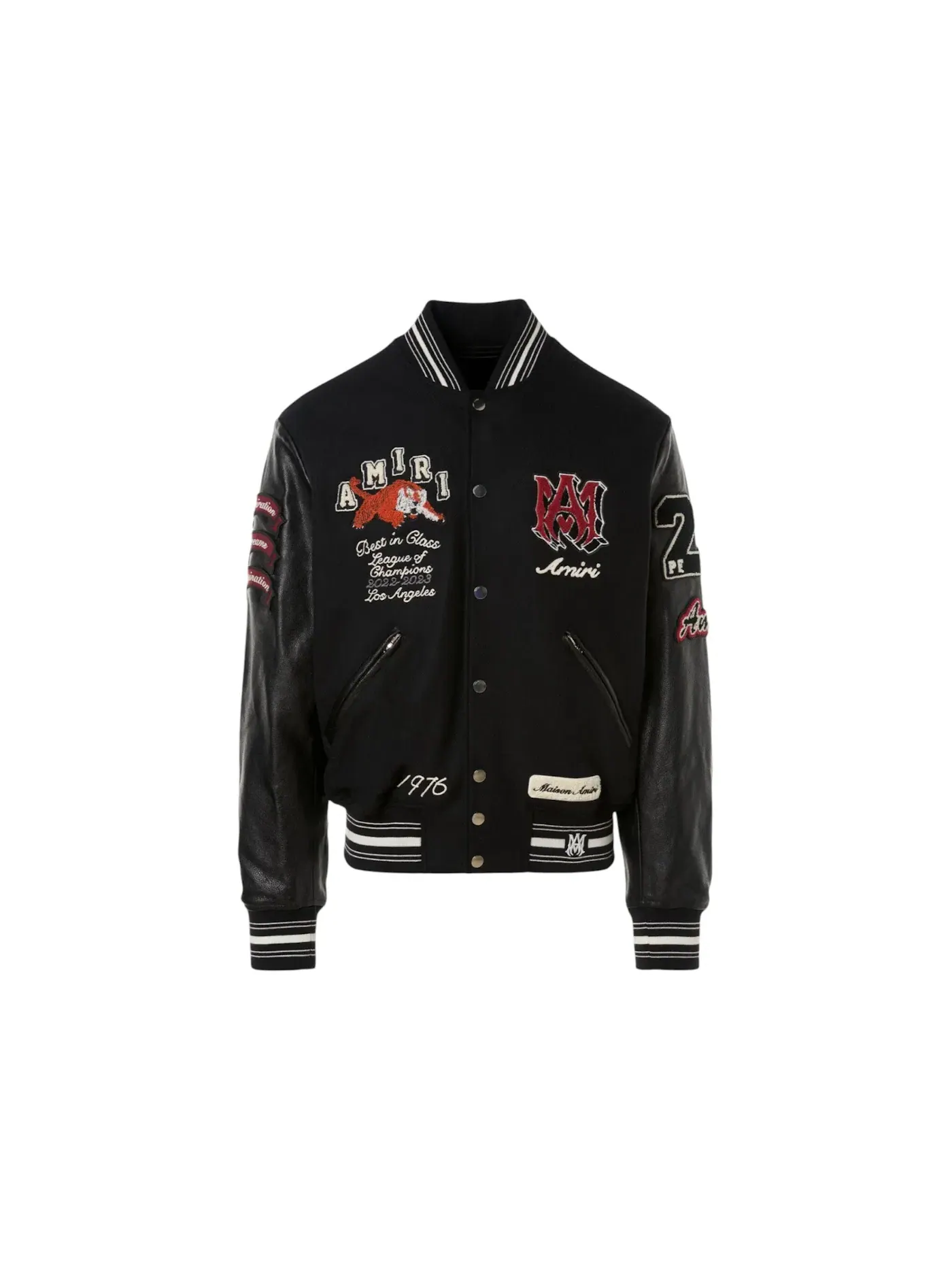 Мужская куртка-вариант с принтом Varsity Jacket AMIRI — изображение 1 из 3, черный