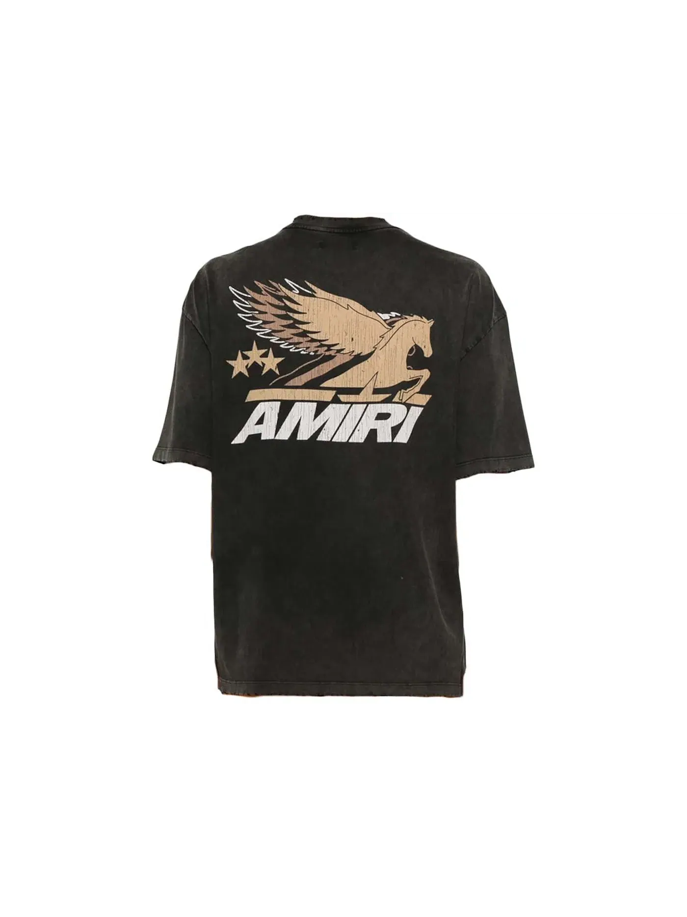 Мужская футболка с принтом Vintage Pegasus Tee AMIRI — изображение 2 из 2, черный