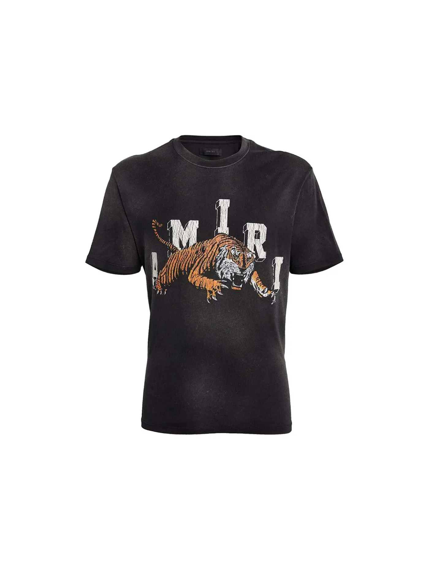 Мужская футболка с принтом Vintage Tiger Tee AMIRI — изображение 1 из 1, черный