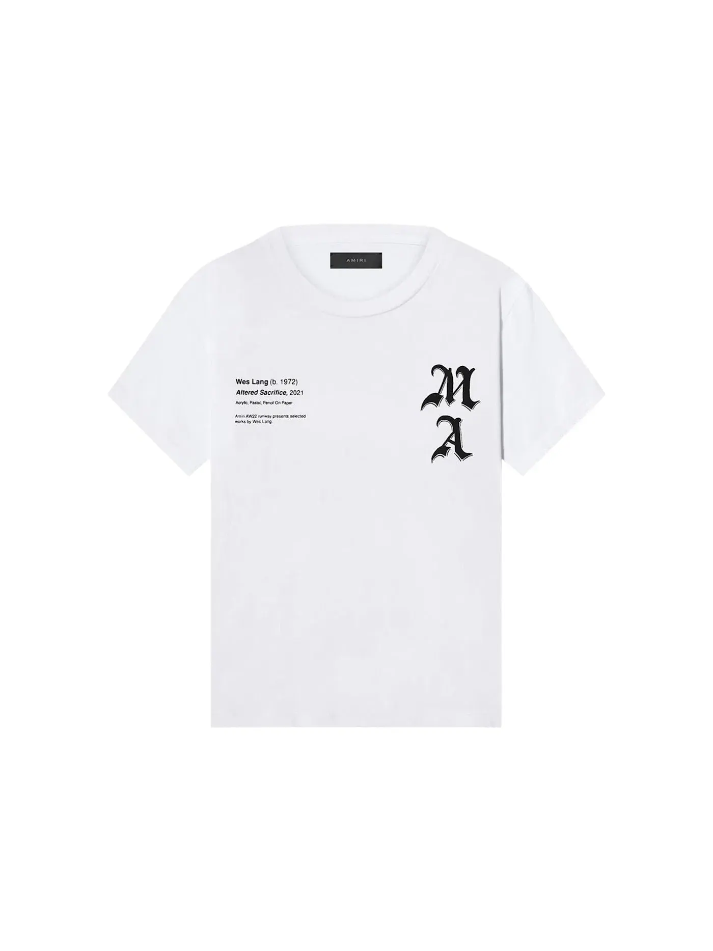 Мужская футболка с принтом AMIRI Tee — изображение 1 из 3, белый