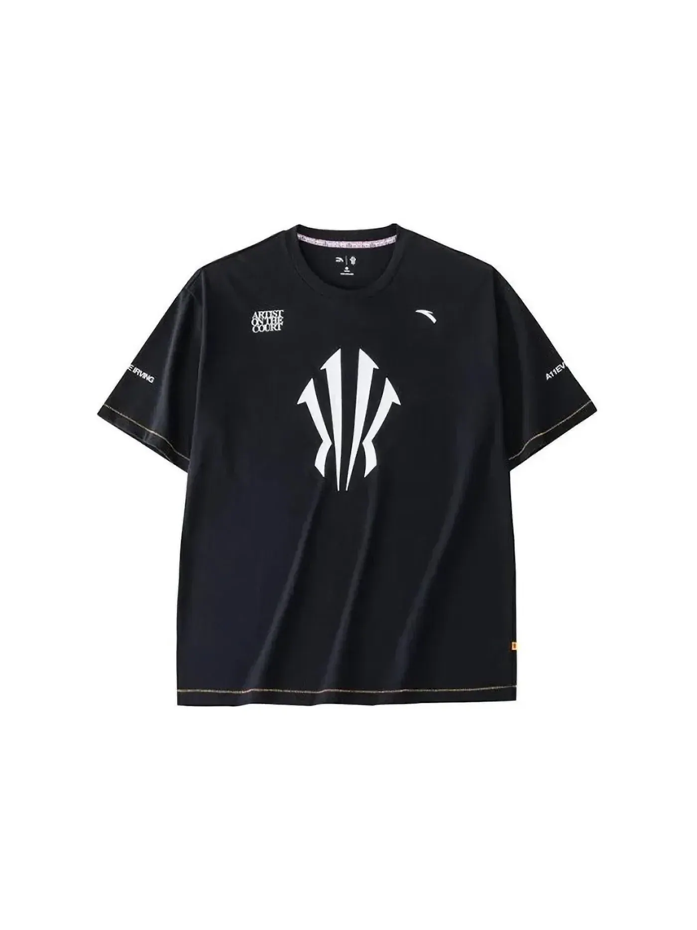 Унисекс футболка с принтом Anta x Kyrie Irving Logo Basketball Tee — изображение 1 из 2, черный