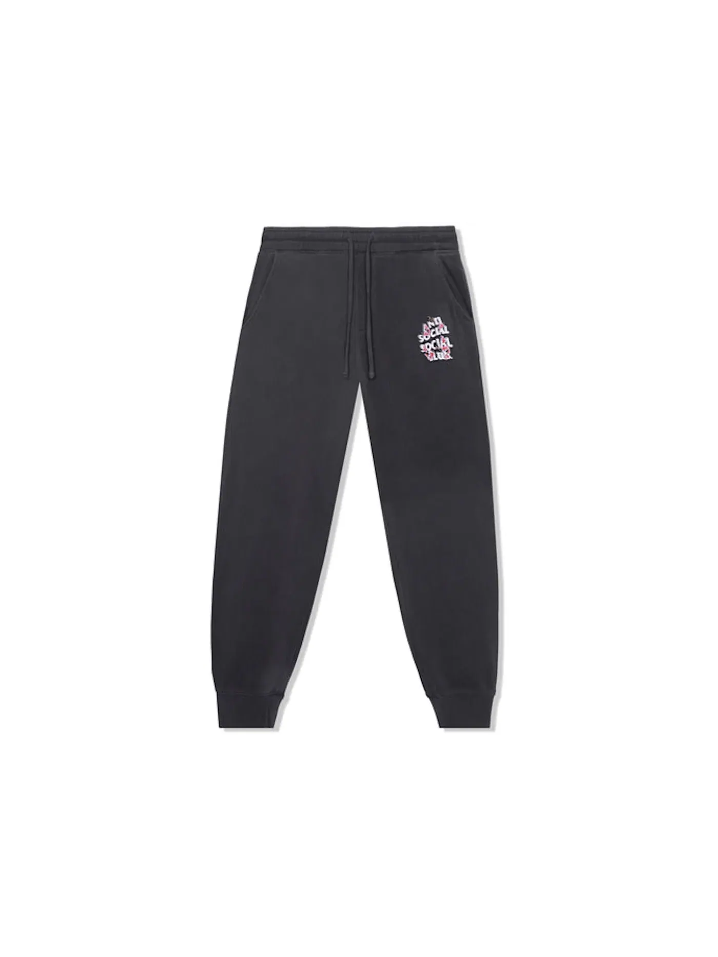 Мужские спортивные штаны с эффектом потертости Sweatpants Anti Social Social Club — изображение 1 из 2, черный