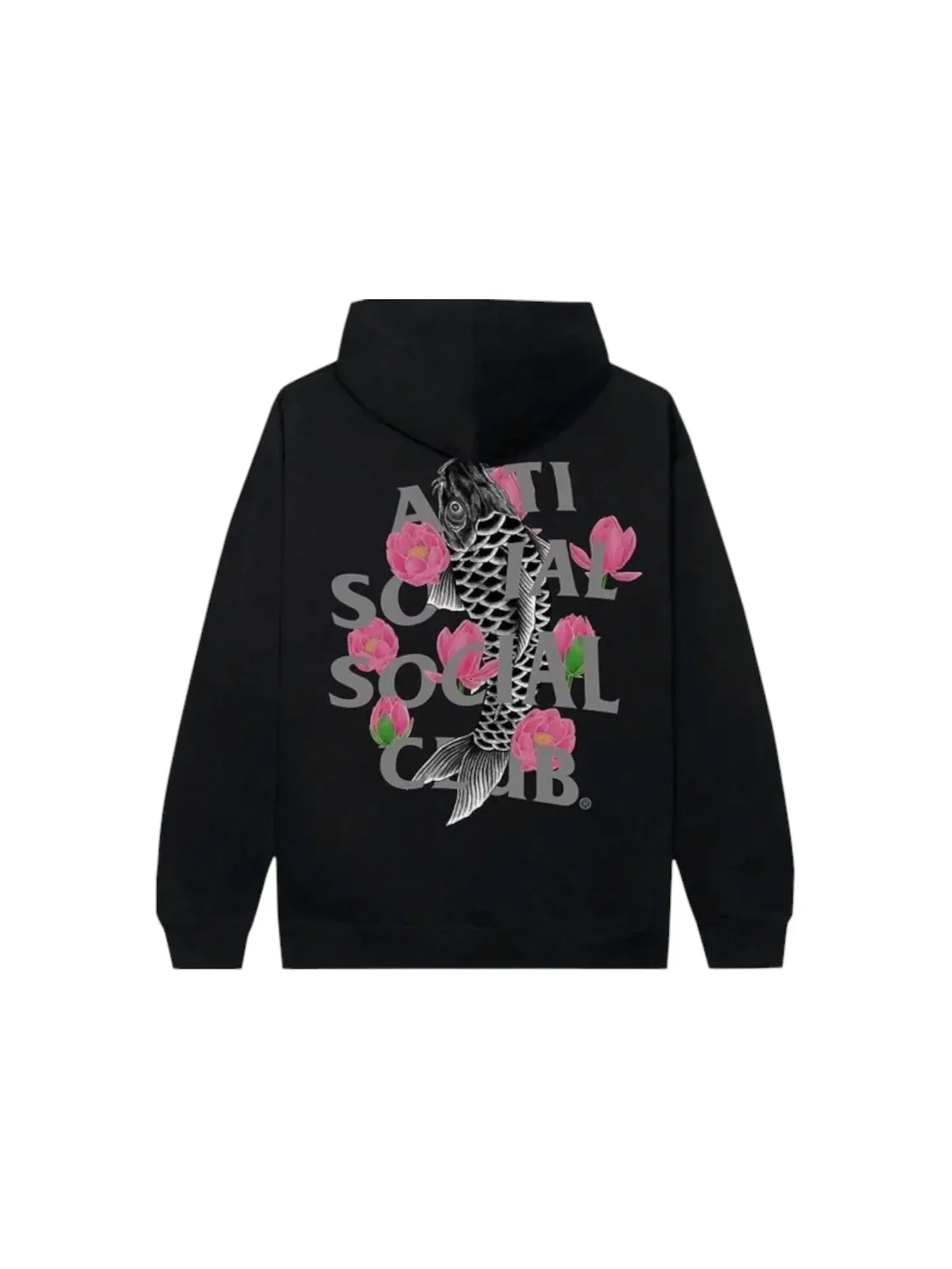 Мужской пуловер с принтом Anti Social Social Club Hoodie — изображение 1 из 2, черный