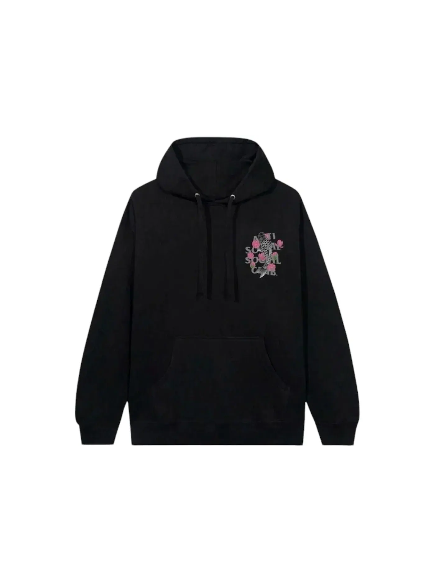 Мужской пуловер с принтом Anti Social Social Club Hoodie — изображение 2 из 2, черный