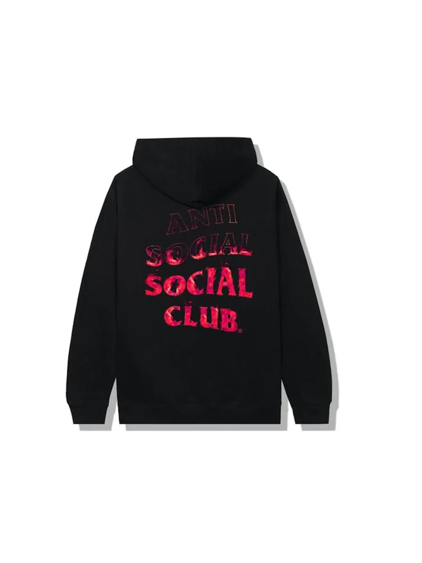 Мужской худи с принтом A Fire Inside Pink Flame Anti Social Social Club — изображение 1 из 2, черный