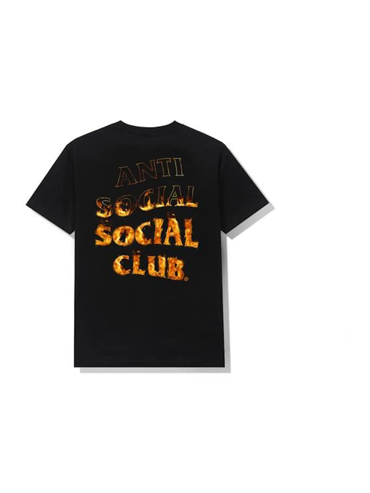 Мужская футболка с принтом A Fire Inside Tee Anti Social Social Club — изображение 1 из 1, черный