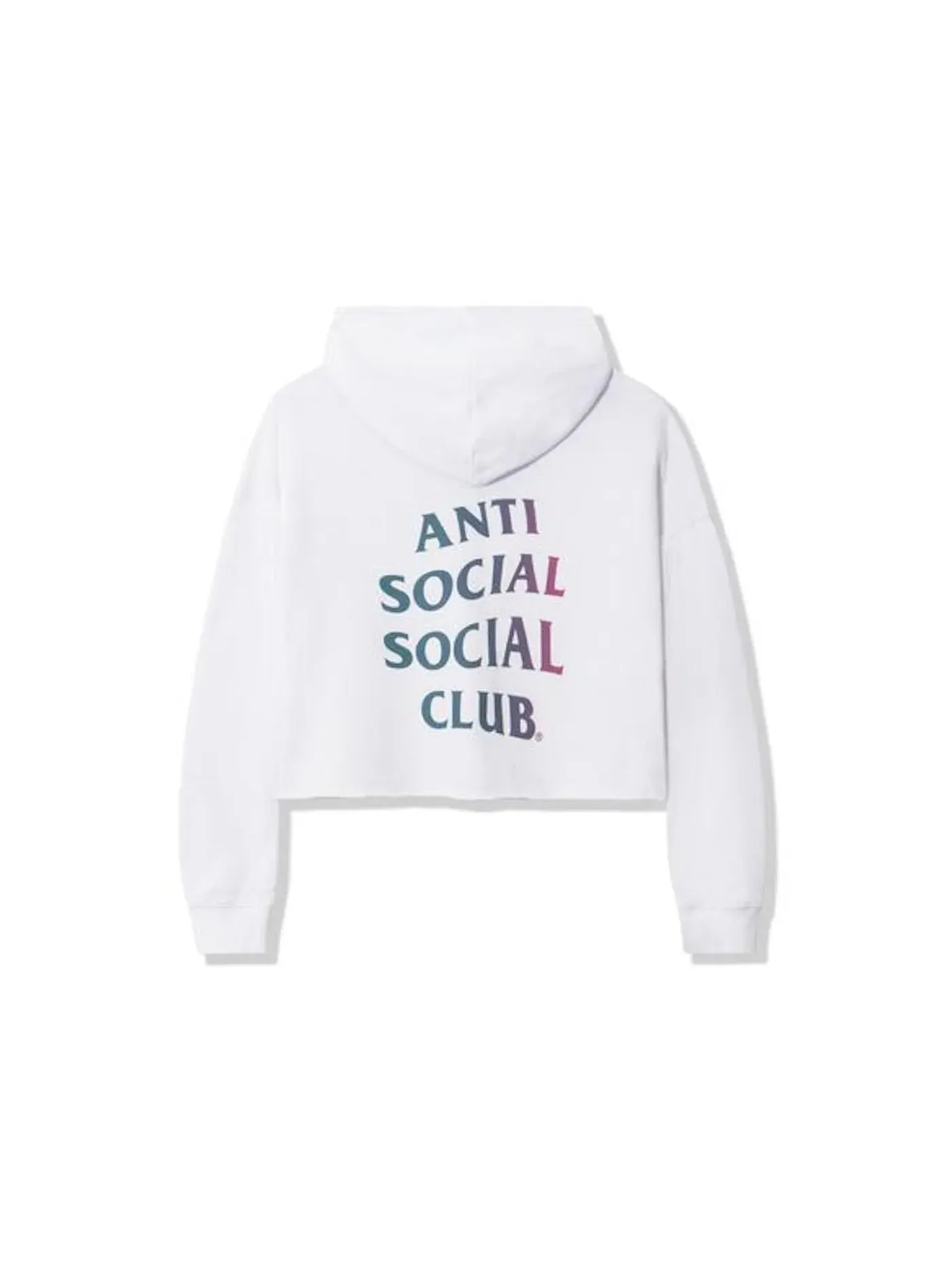 Женский свитшот-кроп с принтом Anti Social Social Club — изображение 1 из 2, белый