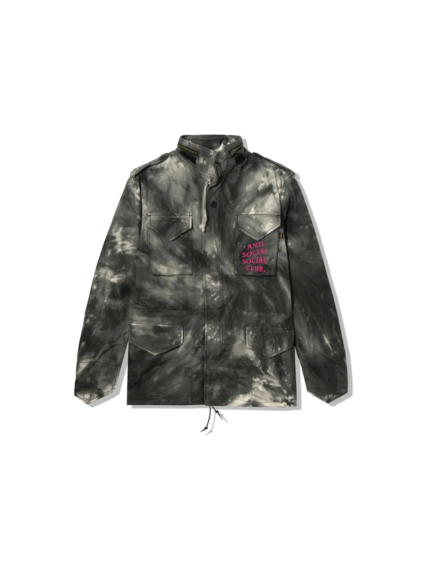 Мужская куртка M-65 с принтом Tie Dye Anti Social Social Club — изображение 2 из 2, черный