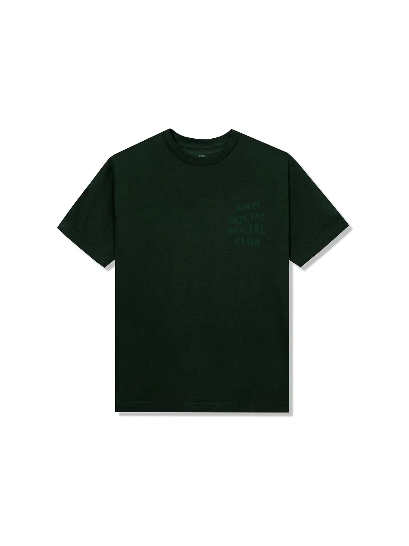 Мужская футболка с принтом Anti Social Social Club Tee — изображение 2 из 2, зеленый