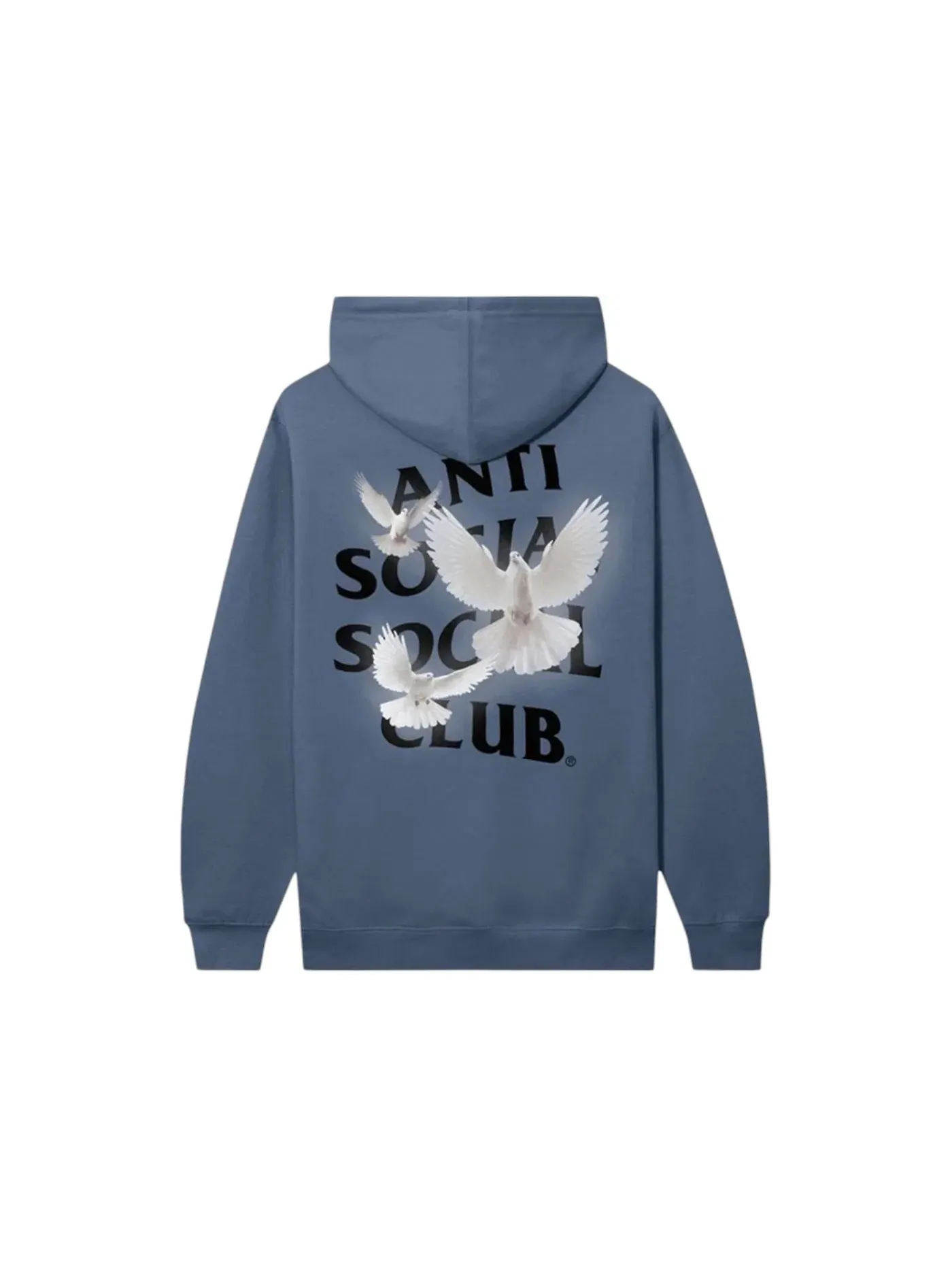 Мужской худи с принтом Anti Social Social Club — изображение 1 из 2, синий