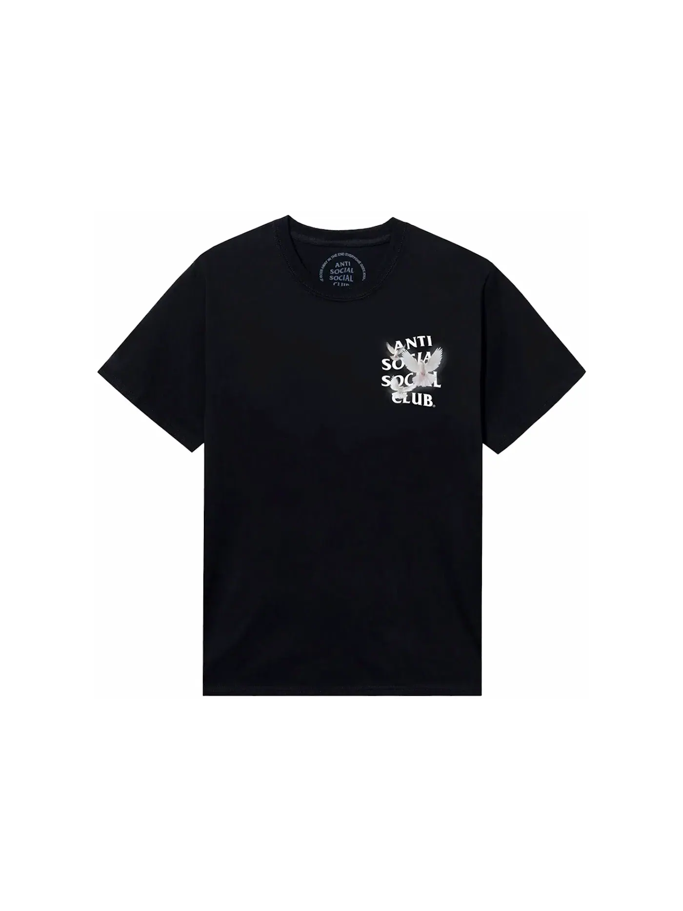 Мужская футболка с принтом Anti Social Social Club Tee — изображение 2 из 2, черный