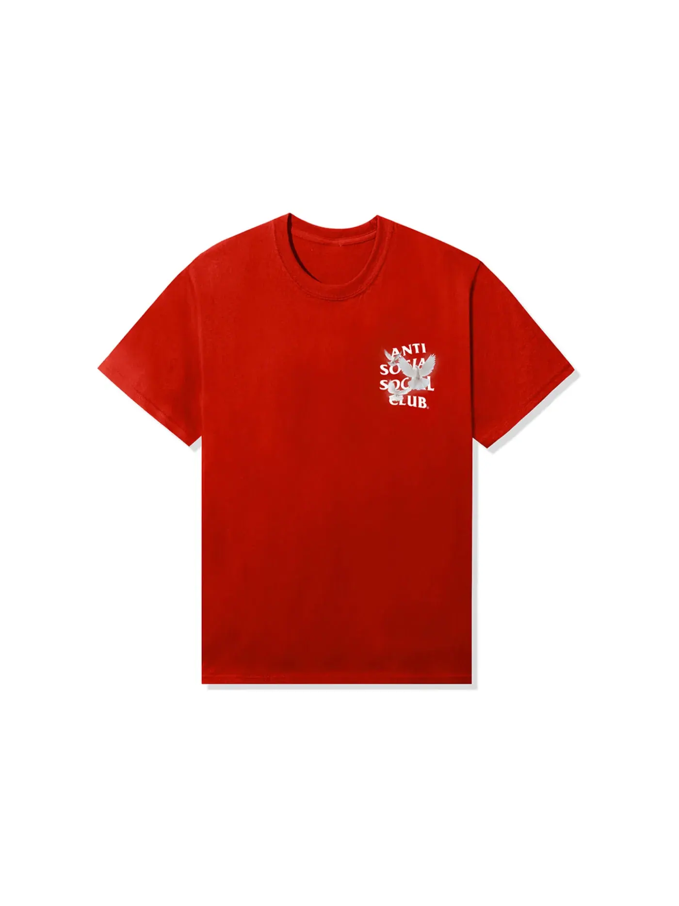 Мужская футболка с принтом Anti Social Social Club Tee — изображение 1 из 2, красный