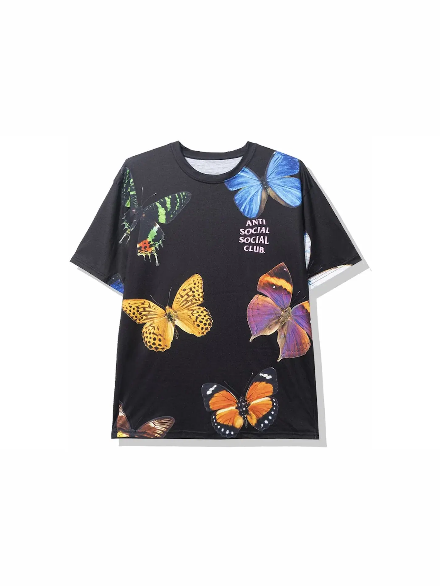 Мужская футболка с принтом Anti Social Social Club Tee — изображение 2 из 2, черный
