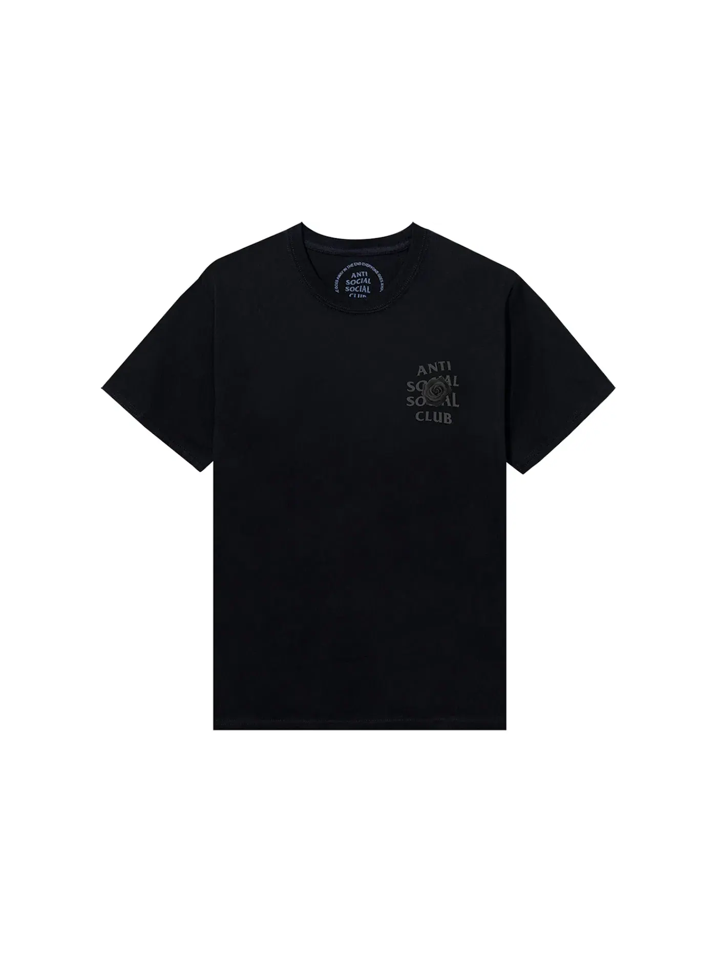 Мужская футболка с принтом Anti Social Social Club Tee — изображение 2 из 2, черный
