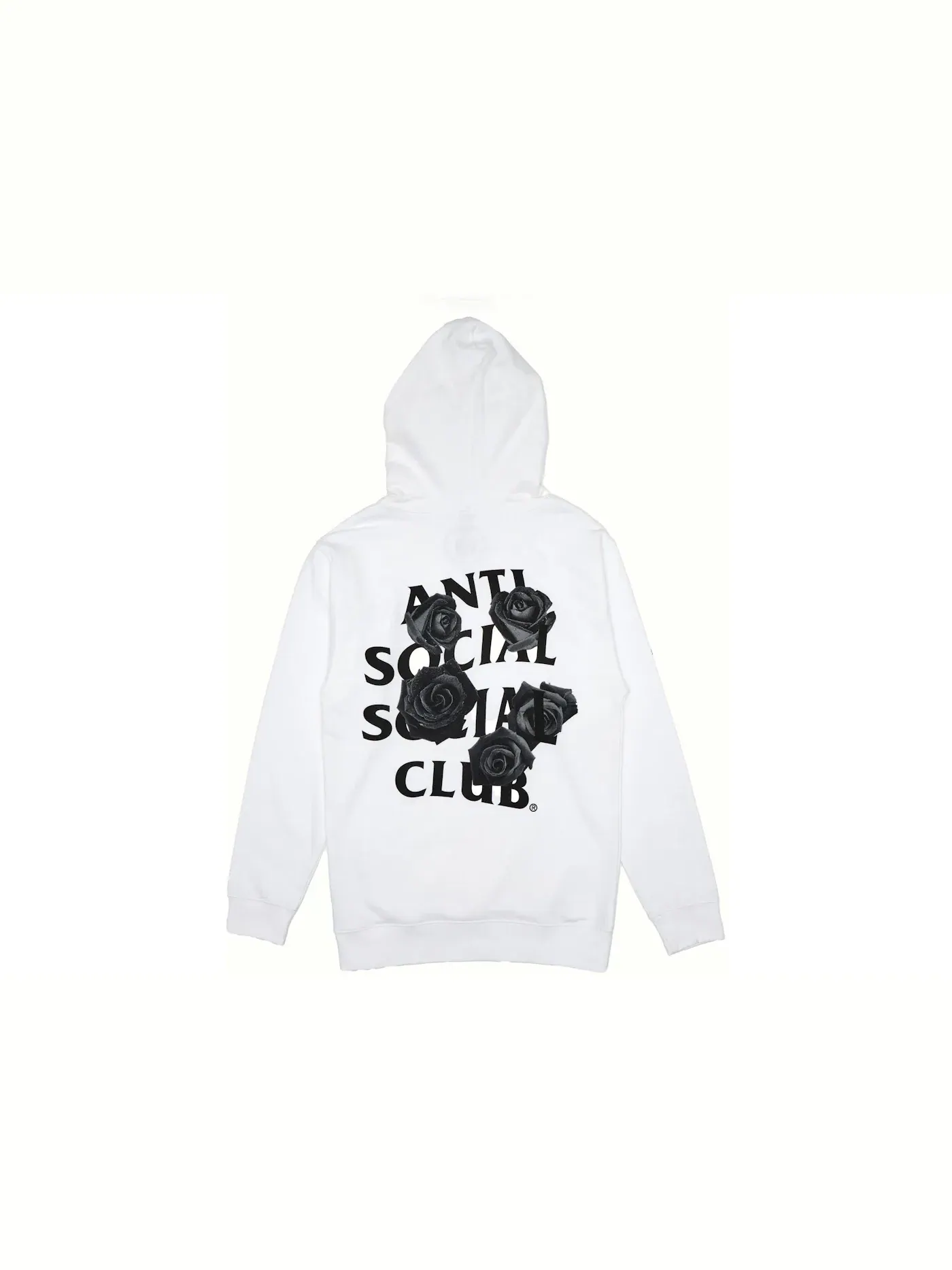 Мужская худи с принтом Bat Emoji Hoodie Anti Social Social Club — изображение 2 из 2, белый