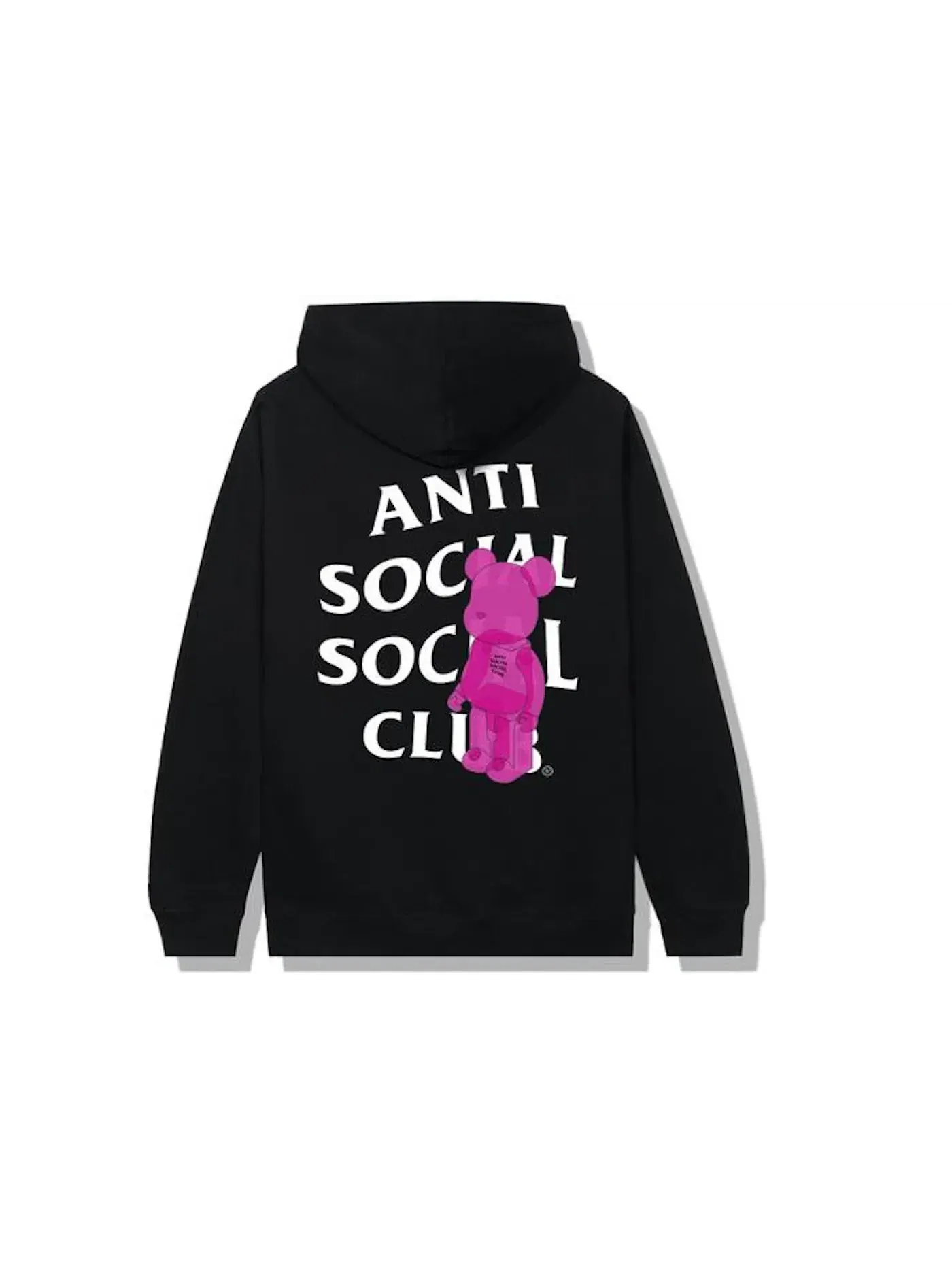 Мужской худи с принтом Anti Social Social Club Bearbrick Hoodie — изображение 1 из 2, черный
