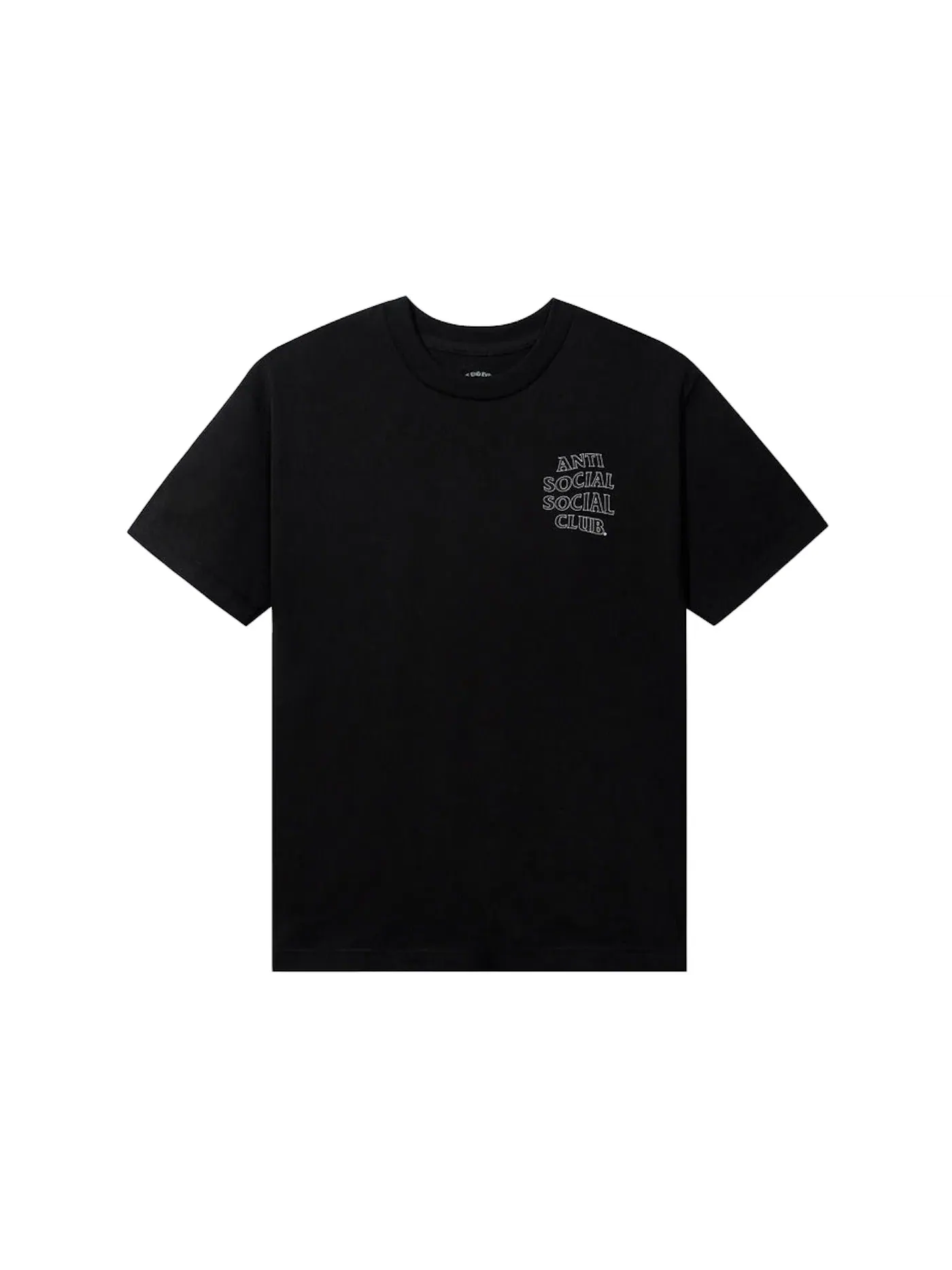 Мужская футболка с принтом Anti Social Social Club Tee — изображение 2 из 2, черный