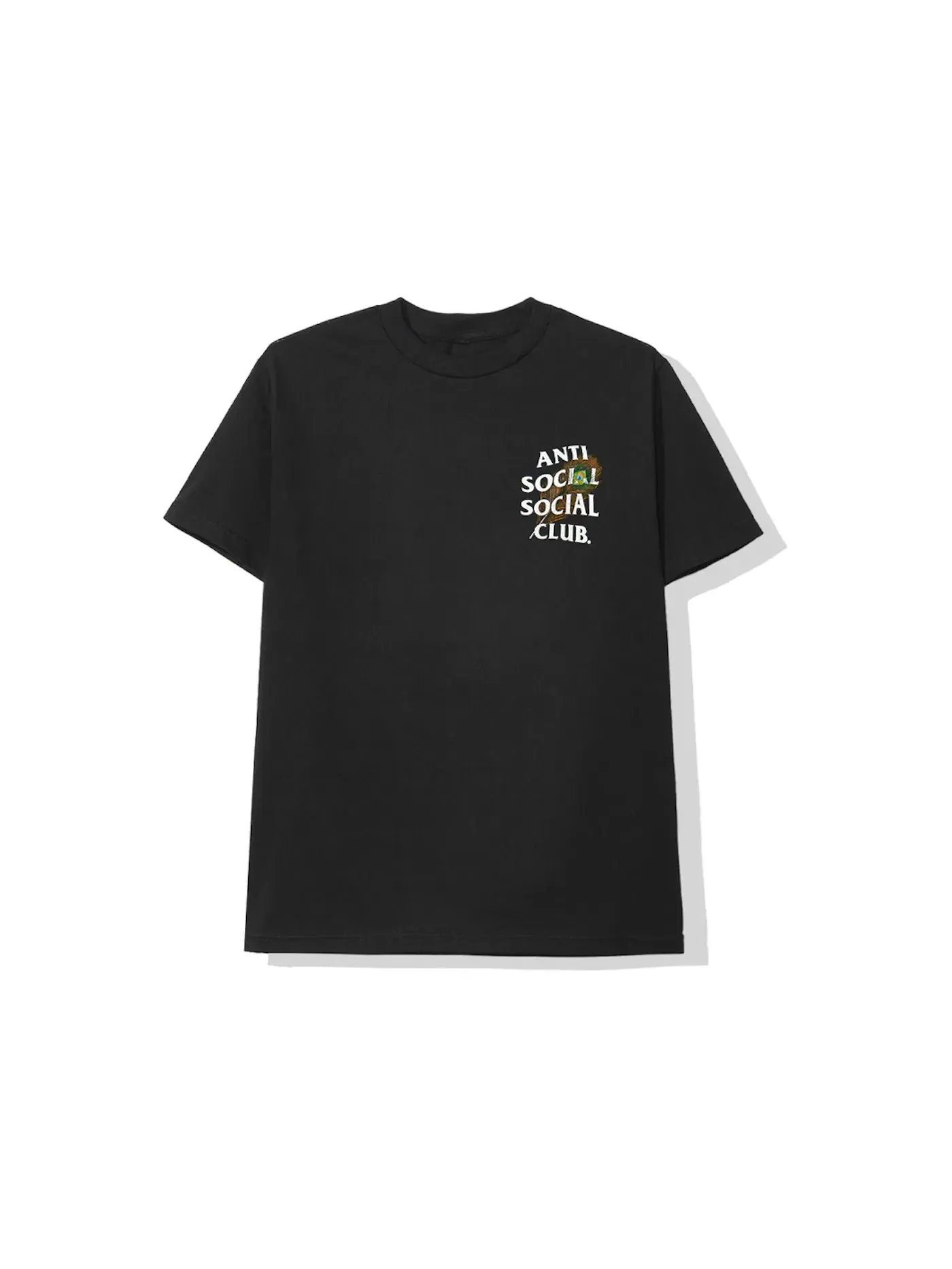Мужская футболка с принтом Anti Social Social Club Tee — изображение 2 из 2, черный