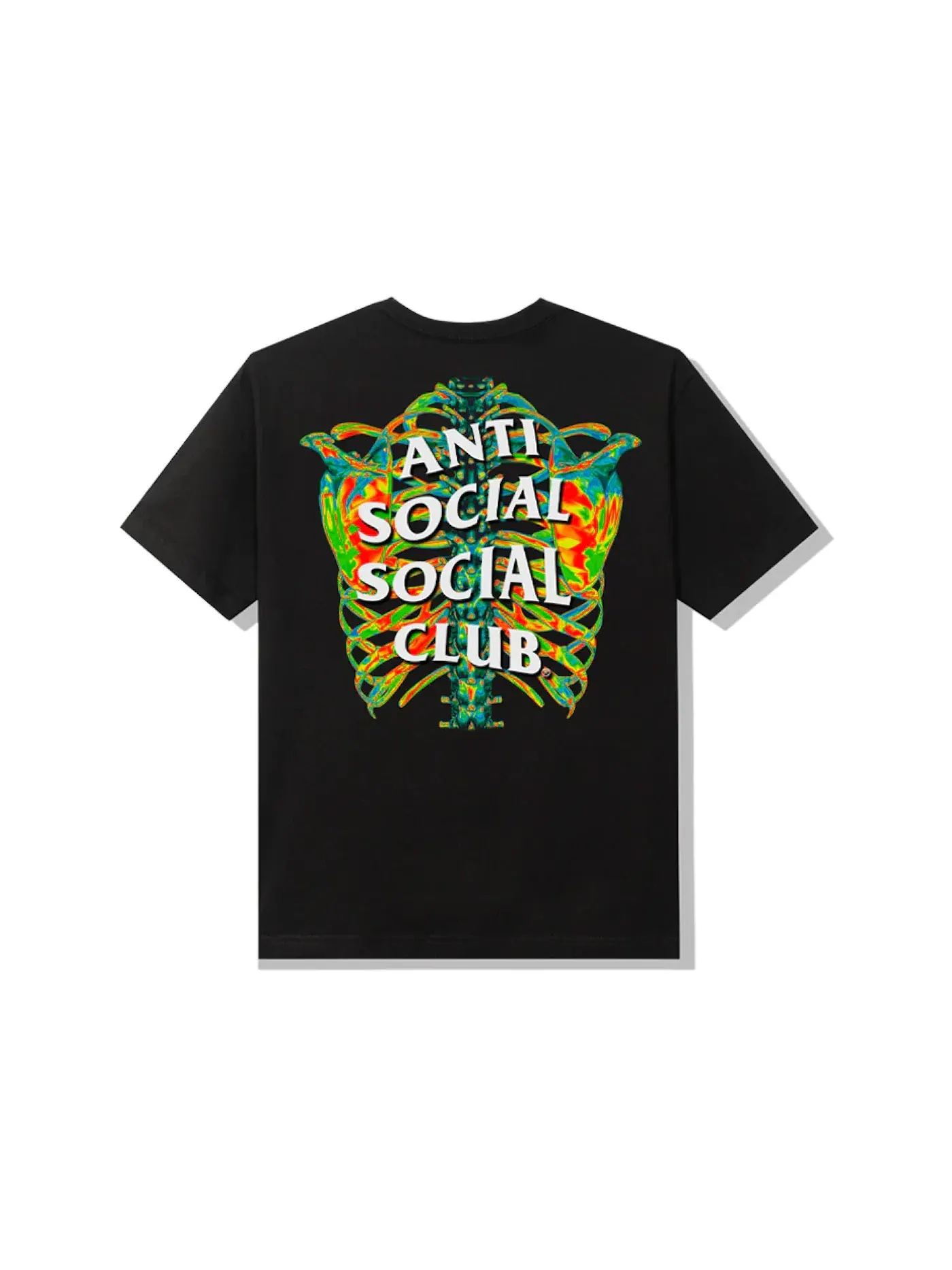 Мужская футболка с принтом Blow To The Chest Anti Social Social Club — изображение 2 из 2, черный