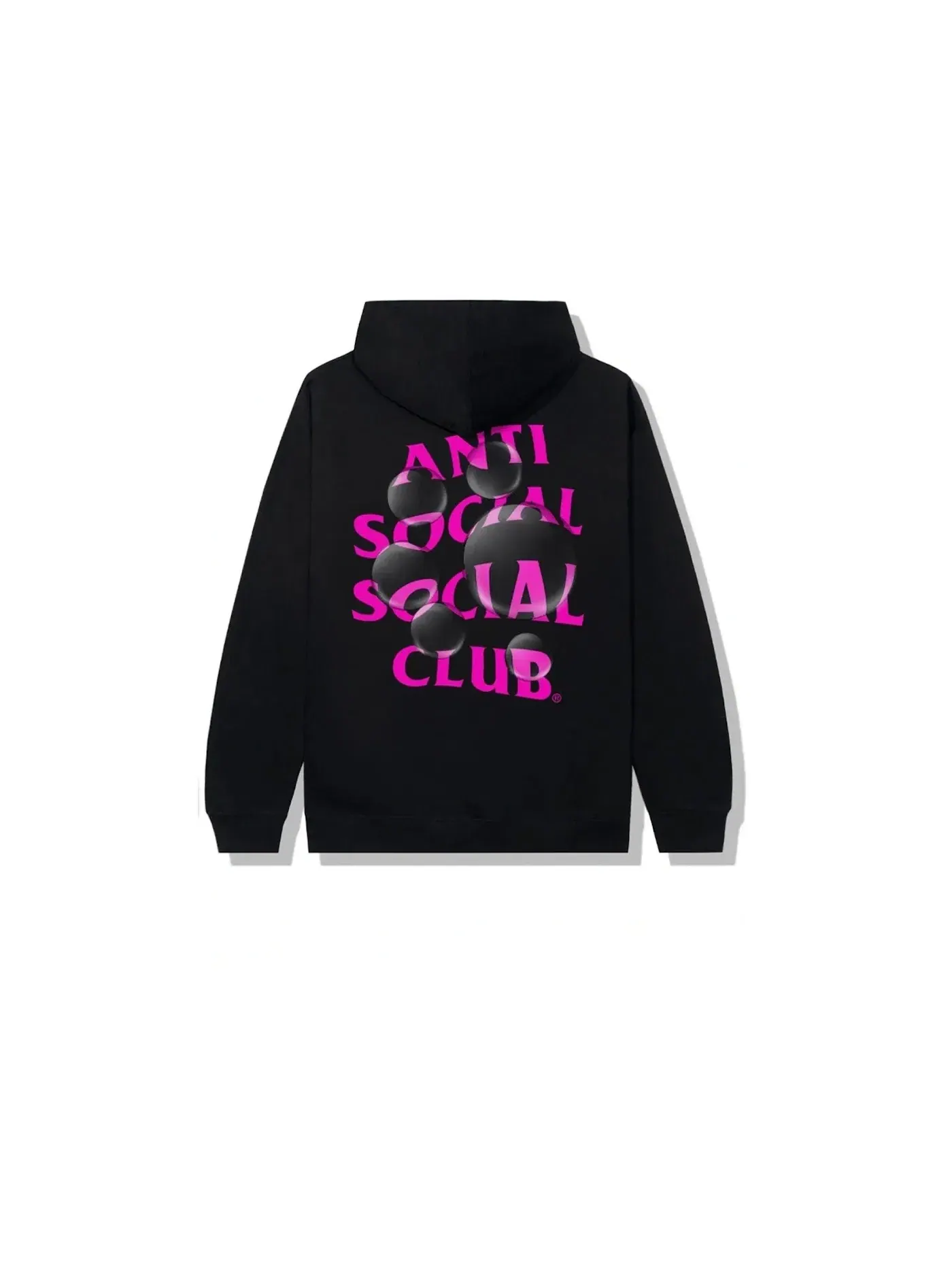 Мужская худи с принтом Anti Social Social Club — изображение 2 из 2, черный