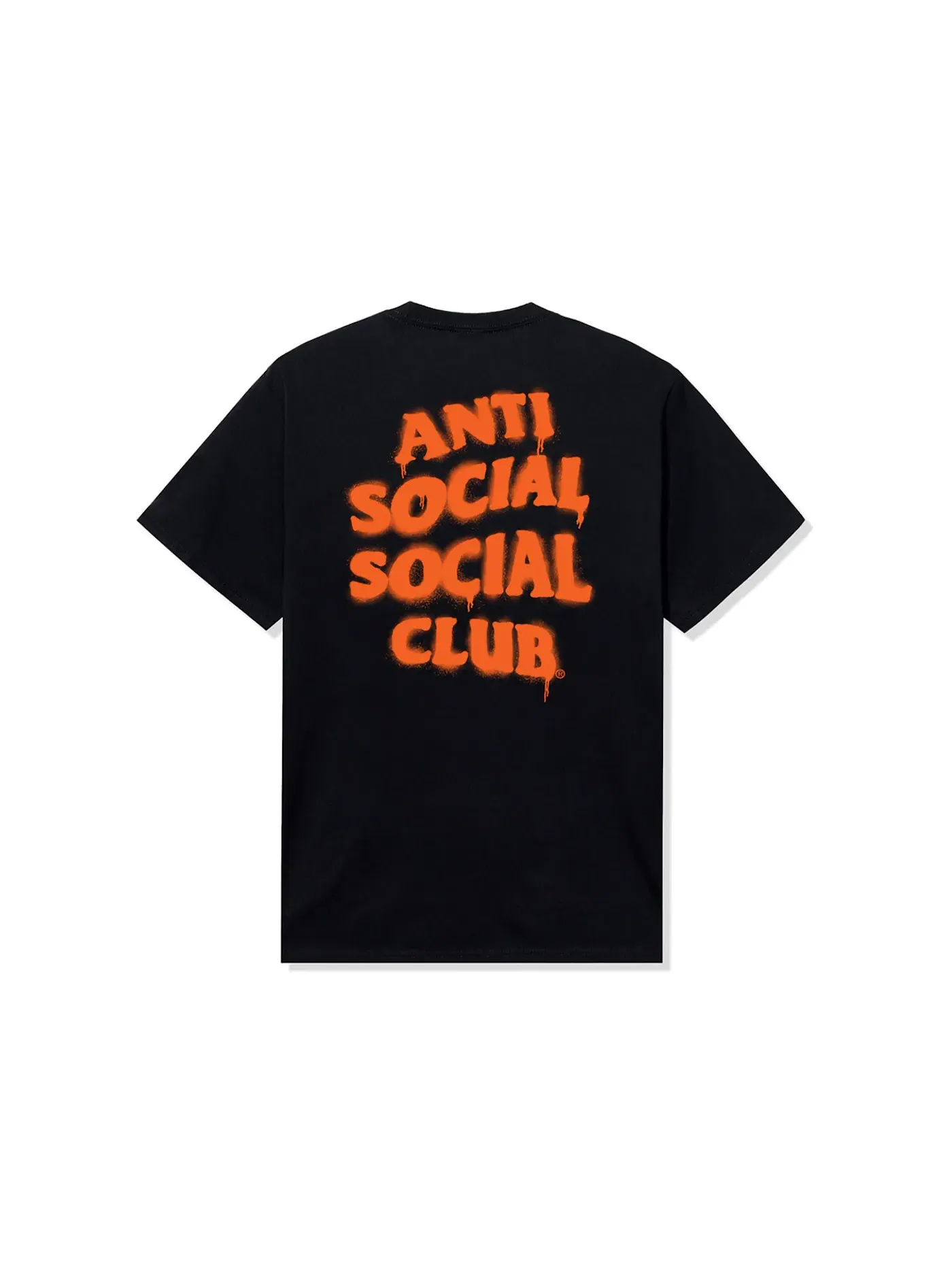 Мужская футболка с принтом Burn It Down Anti Social Social Club — изображение 1 из 2, черный/оранжевый