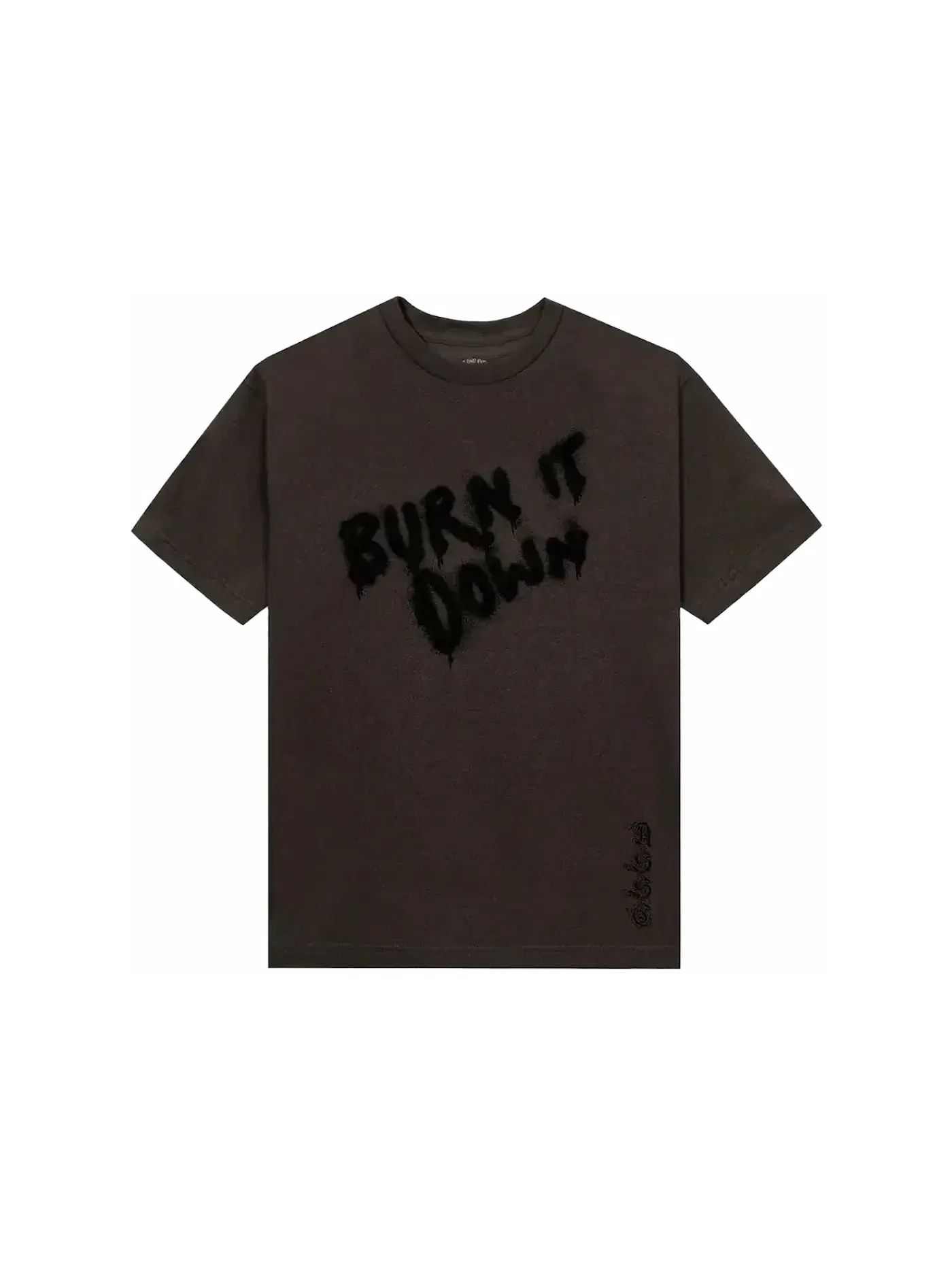 Мужская футболка с принтом Burn It Down Tee Anti Social Social Club — изображение 2 из 2, коричневый