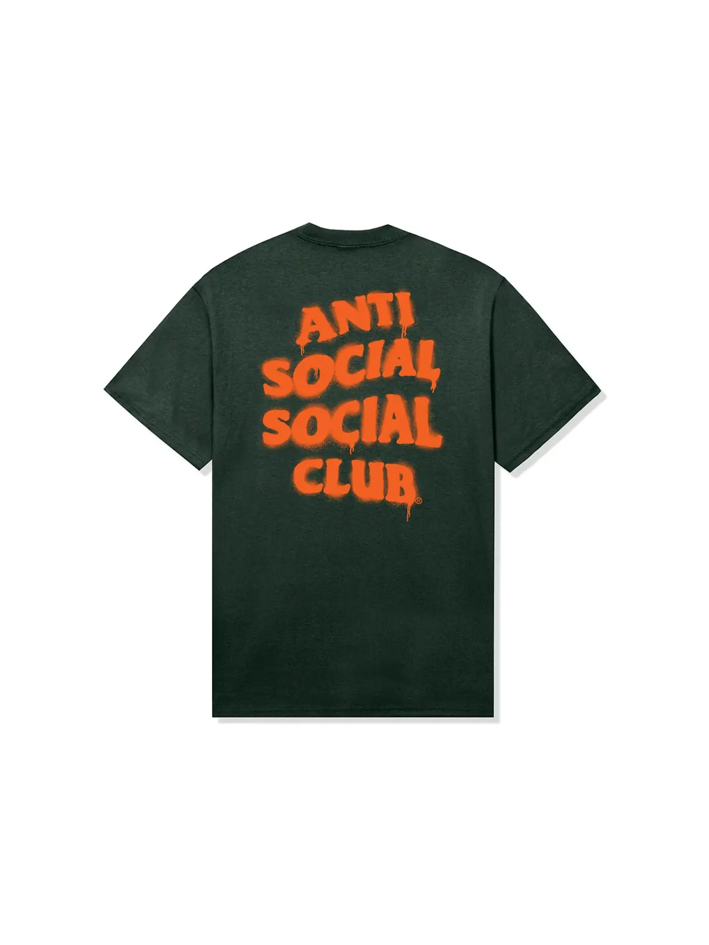Мужская футболка с принтом Anti Social Social Club Tee — изображение 1 из 2, зеленый