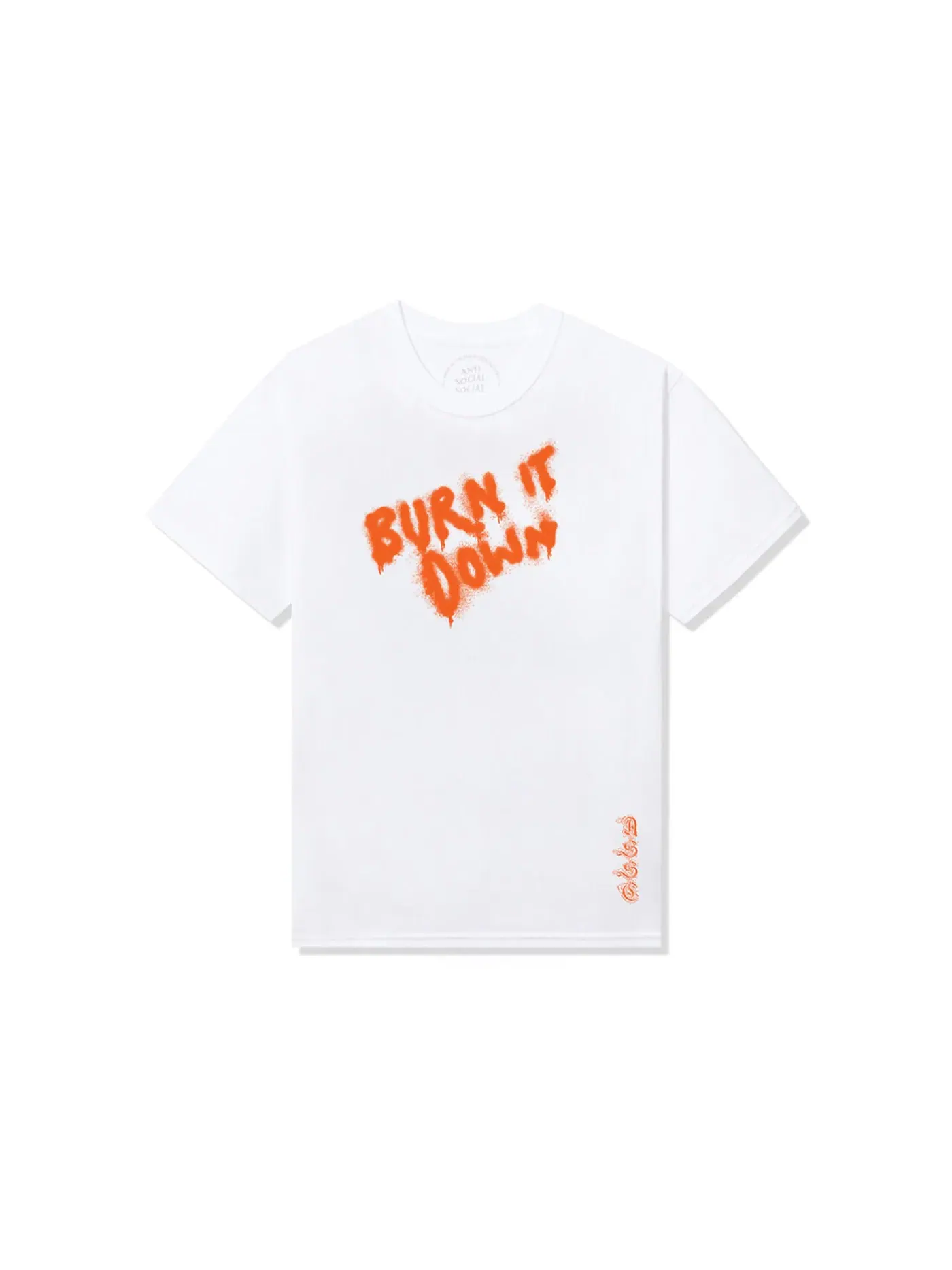 Мужская футболка с принтом Anti Social Social Club Tee — изображение 2 из 2, белый/оранжевый
