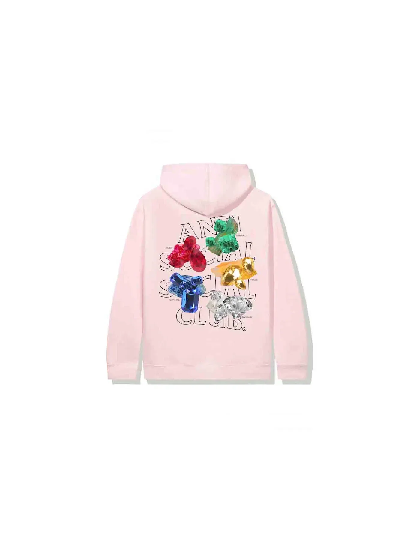 Мужской худи с принтом Hoodie Anti Social Social Club — изображение 1 из 3, розовый